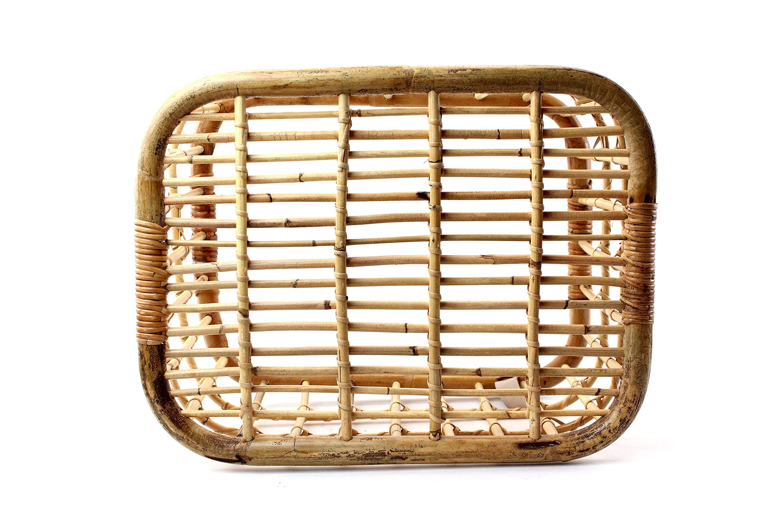 Basil Green Life Rattan Fahrradkorb - 30L - Handgeflochten - Braun