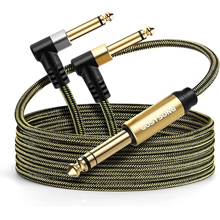 Amazon.com: Disino 1/4 inch TRS Stereo Y-Splitter Insert Cable, 1/4 ...