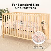 Vista 99 de 2-Pack Waterproof Baby Crib Sheets for Boys, Girls - 52x28 Viscose Derived from Bamboo Toddler Bed Sheet Neutral, Fitted Crib Mattress Protector