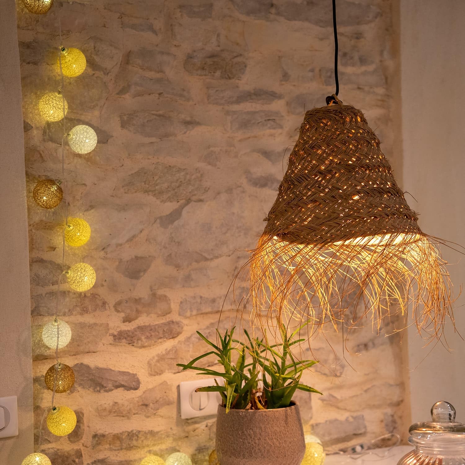 Ghirlanda Luminosa A LED Con Batuffoli Di Cotone - 24 Sfere, USB, 3 Intensità, Per Camera Dei Bambini - Foto 9