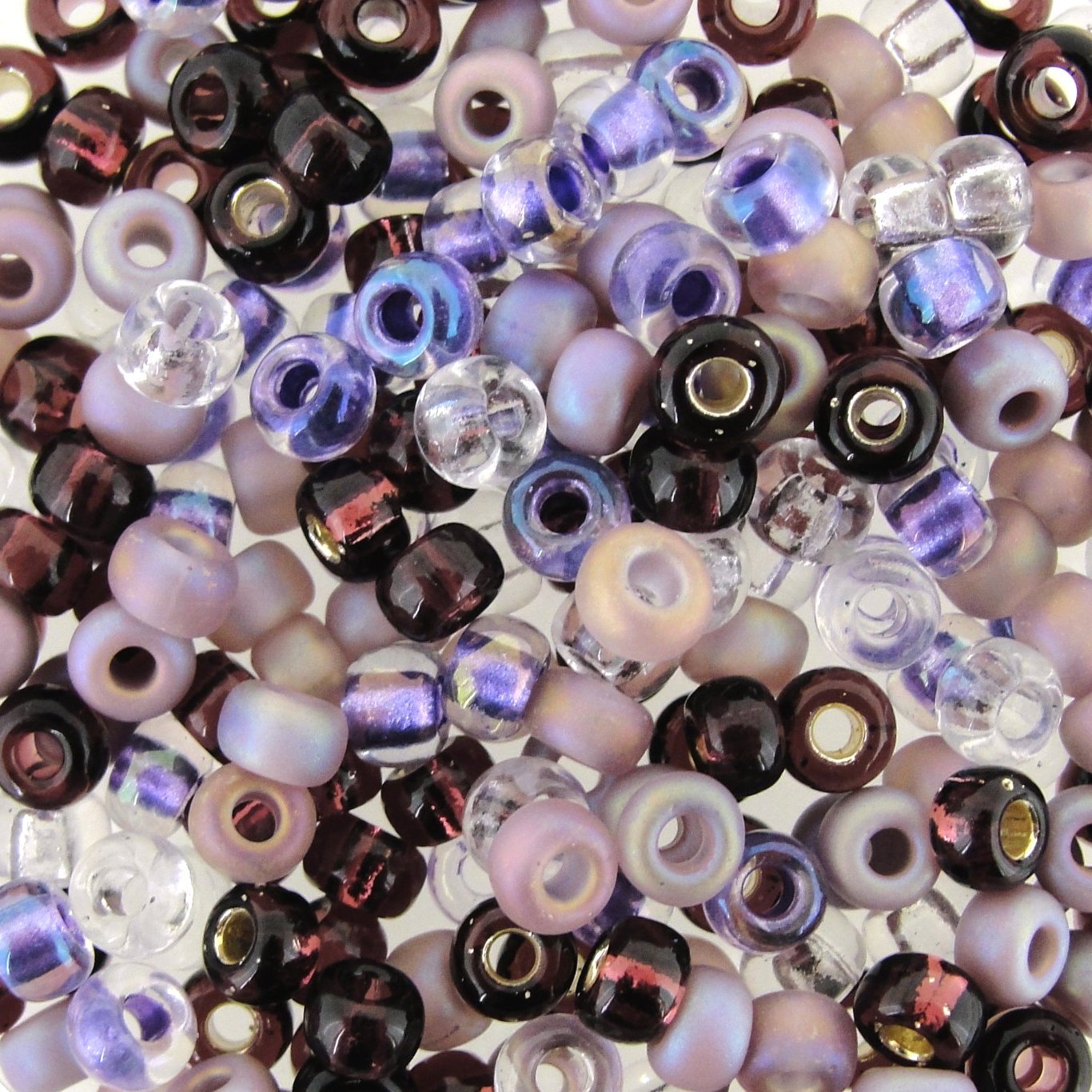 Miyuki Round Seed Beads Size 6/0 20g Lilacs Mix