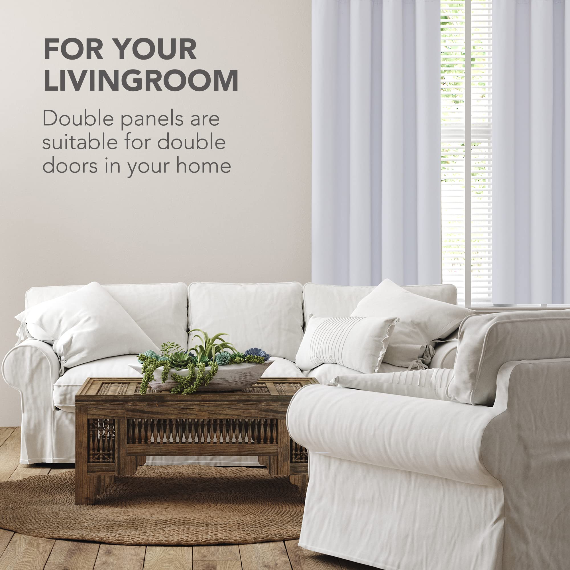 Deconovo Tenda Oscurante per Interni 260 CM Altezza, Termica Isolante con Anelli per Camera da Letto Moderna 1 Pannello, 140x260 CM, Grigio Perla