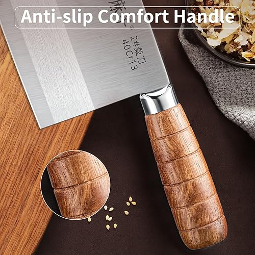 Miniatura 4 de WANGMAZI Cuchillo de cocina para cortar, cuchillo de chef de acero inoxidable alemán, mango antideslizante, hoja afilada, más de 300 años de marca