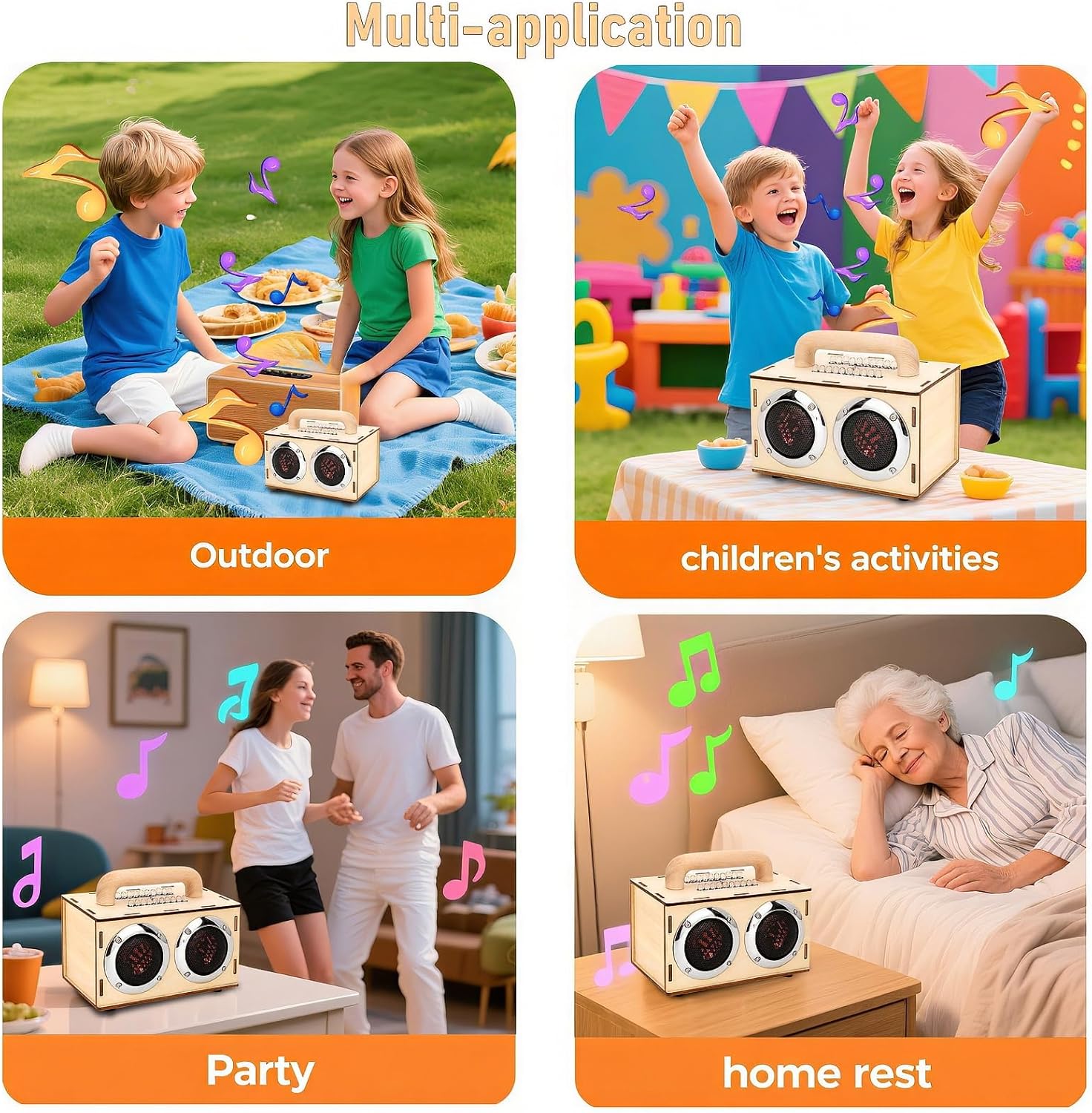 DIY Bluetooth Speaker Kit to Build Your Own - STEM Projects for Kids Ages 8-12 & Adults, No Soldering with LED Lights, Portable Wooden Speaker, Science Experiment & Birthday Gift 8 9 10 11