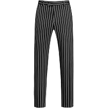 MOGU Mens Striped Slim Fit Dress Pants Lightweight Flat Front Pinstripe Suit Trousers, Business Casual Slacks
