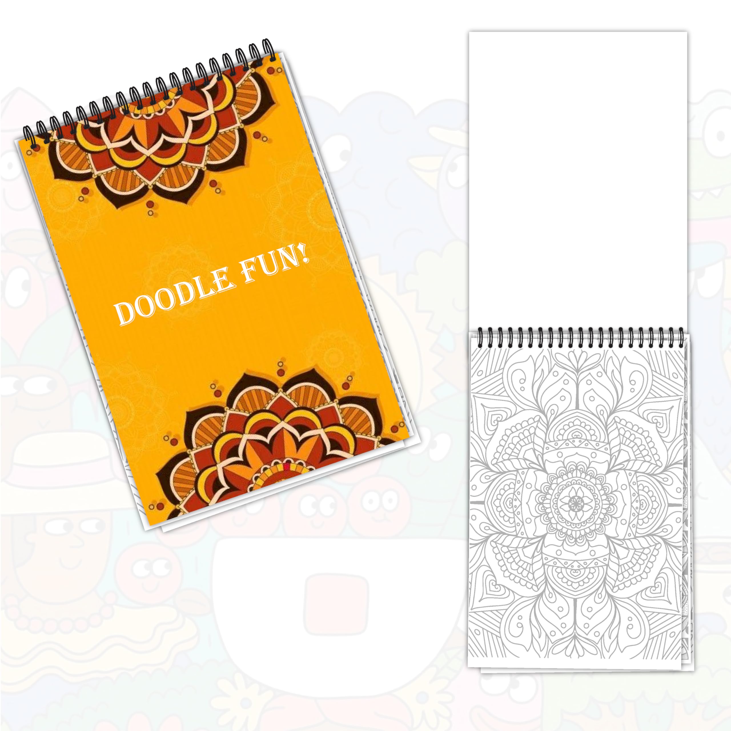 SIGN EVER Doodle Kids Tracing Book | Fun Doodle Sketchbook with Light Outlines for Easy Tracing | 18 Pages of Creative Art Activities | Improves Pencil Grip and Fine Motor Skills (Mandala Doodle)-image-5