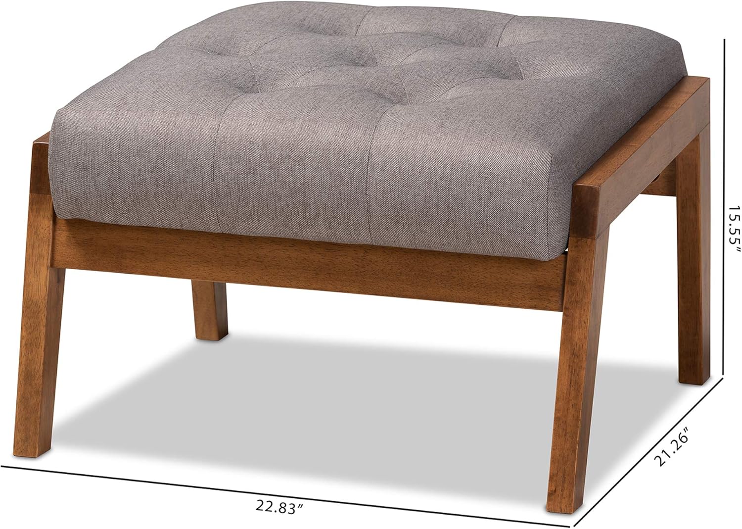 Baxton Studio Footstools, Grey/Brown