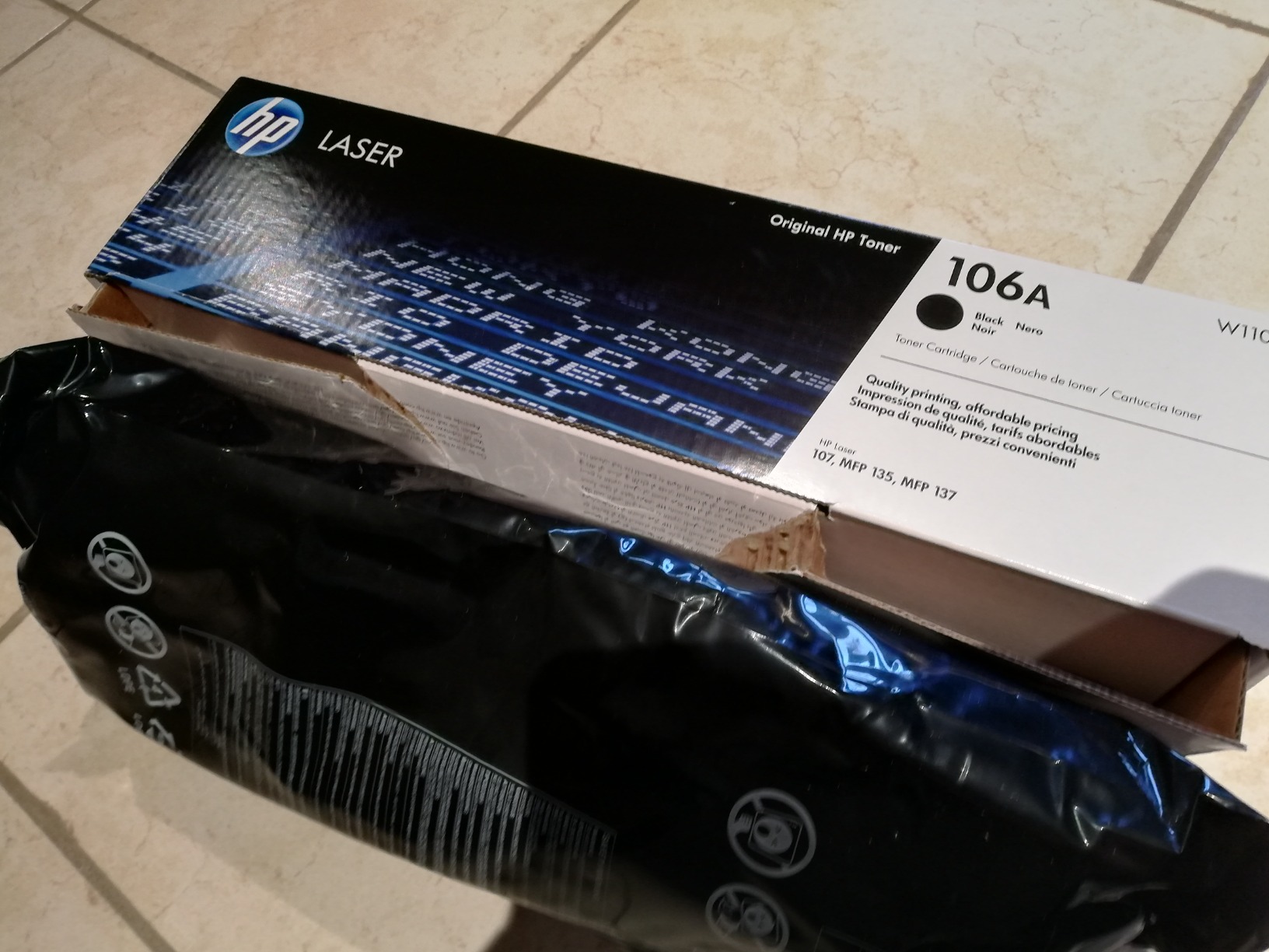 HP 106A W1106A, Cartuccia Toner Originale HP Da 1000 Pagine - Foto 3