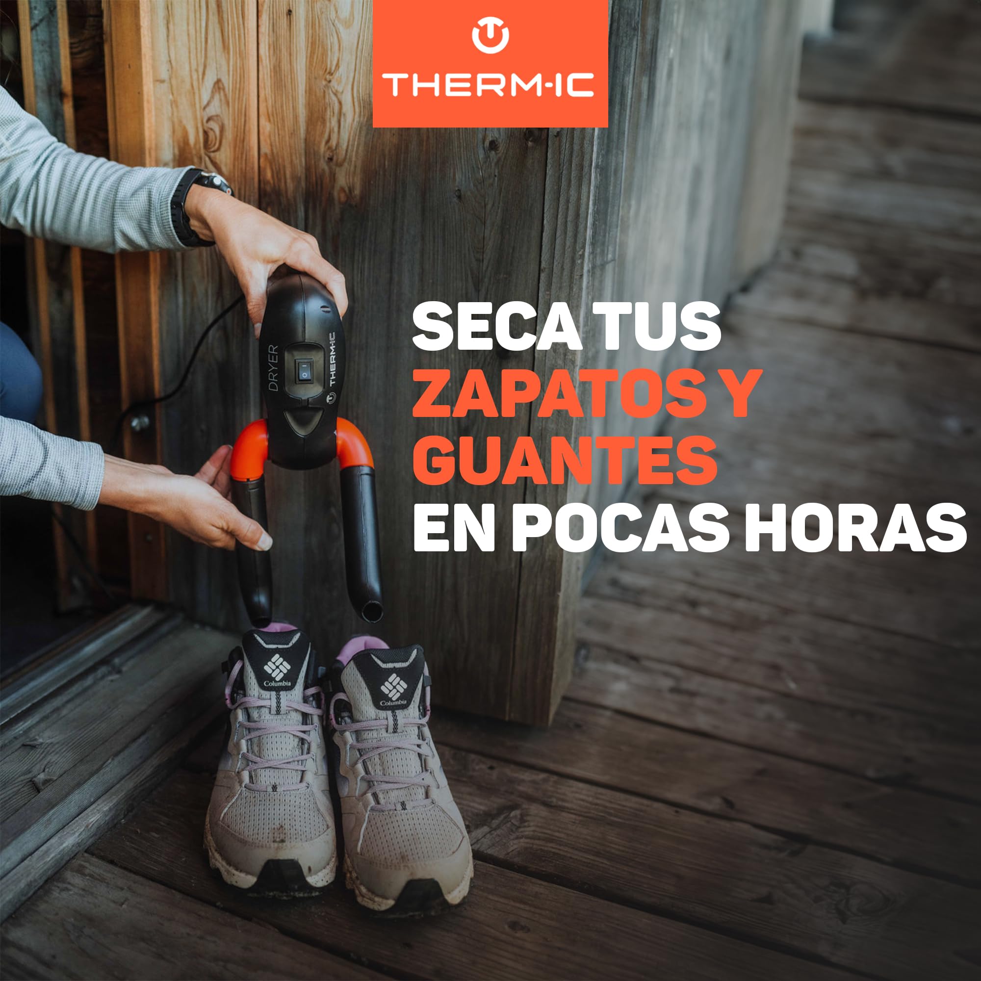 Therm-Ic Dryer Secador de calzado, Secado rápido, Compacto y silencioso, Para botas, botines, botas de esquí, Brazos extensibles, Fácil de manejar