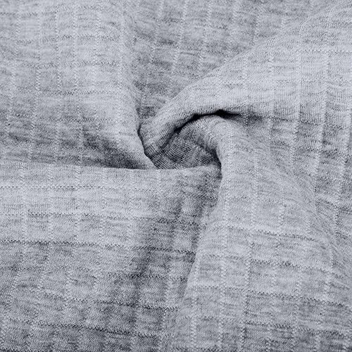 Miniatura 6 de Sudadera casual de punto gofre para mujer, con solapa y cremallera de un cuarto, manga larga, abertura lateral, holgada, talla grande, para