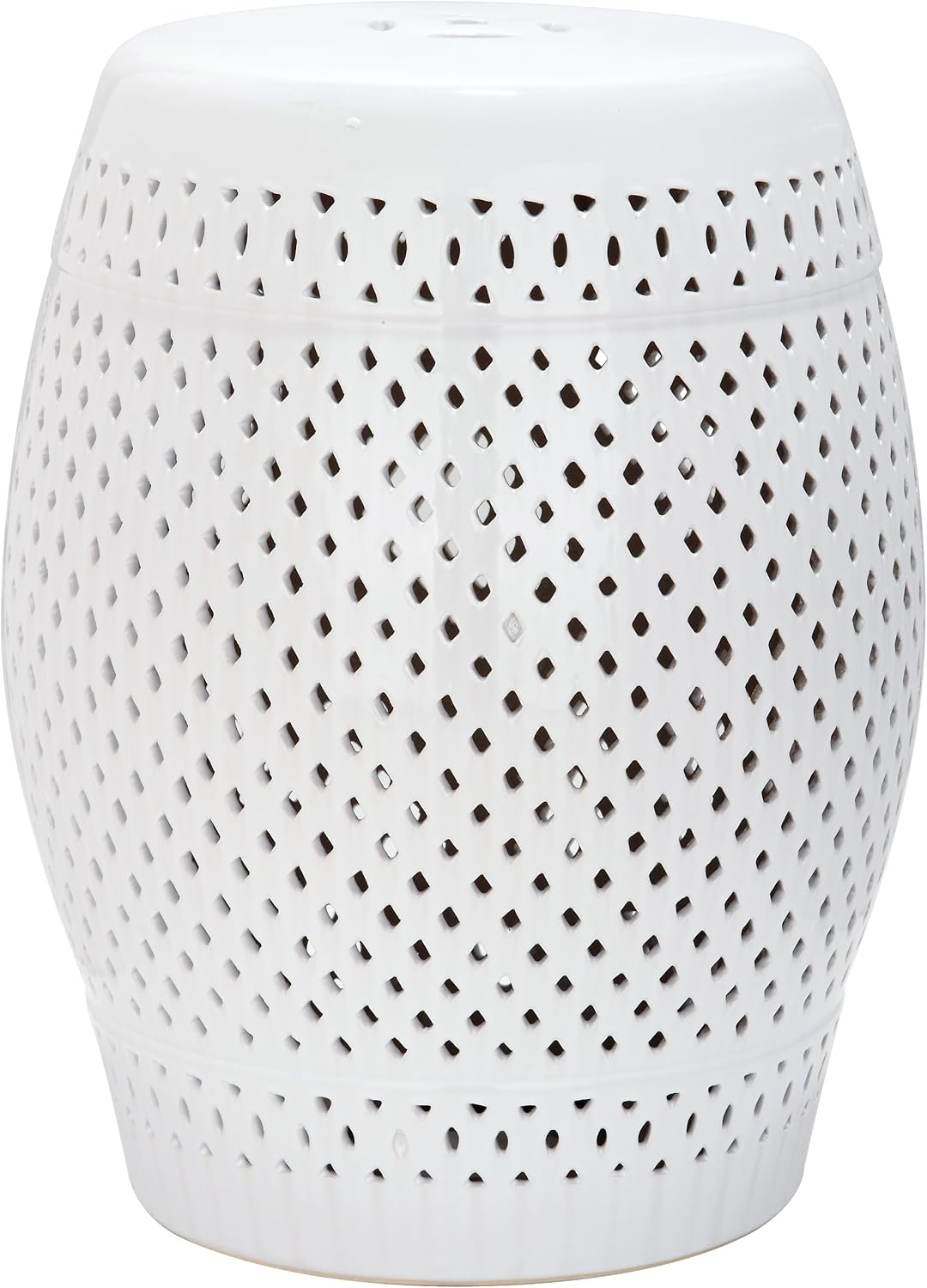 Safavieh Diamond Ceramic Decorative Garden Stool, White