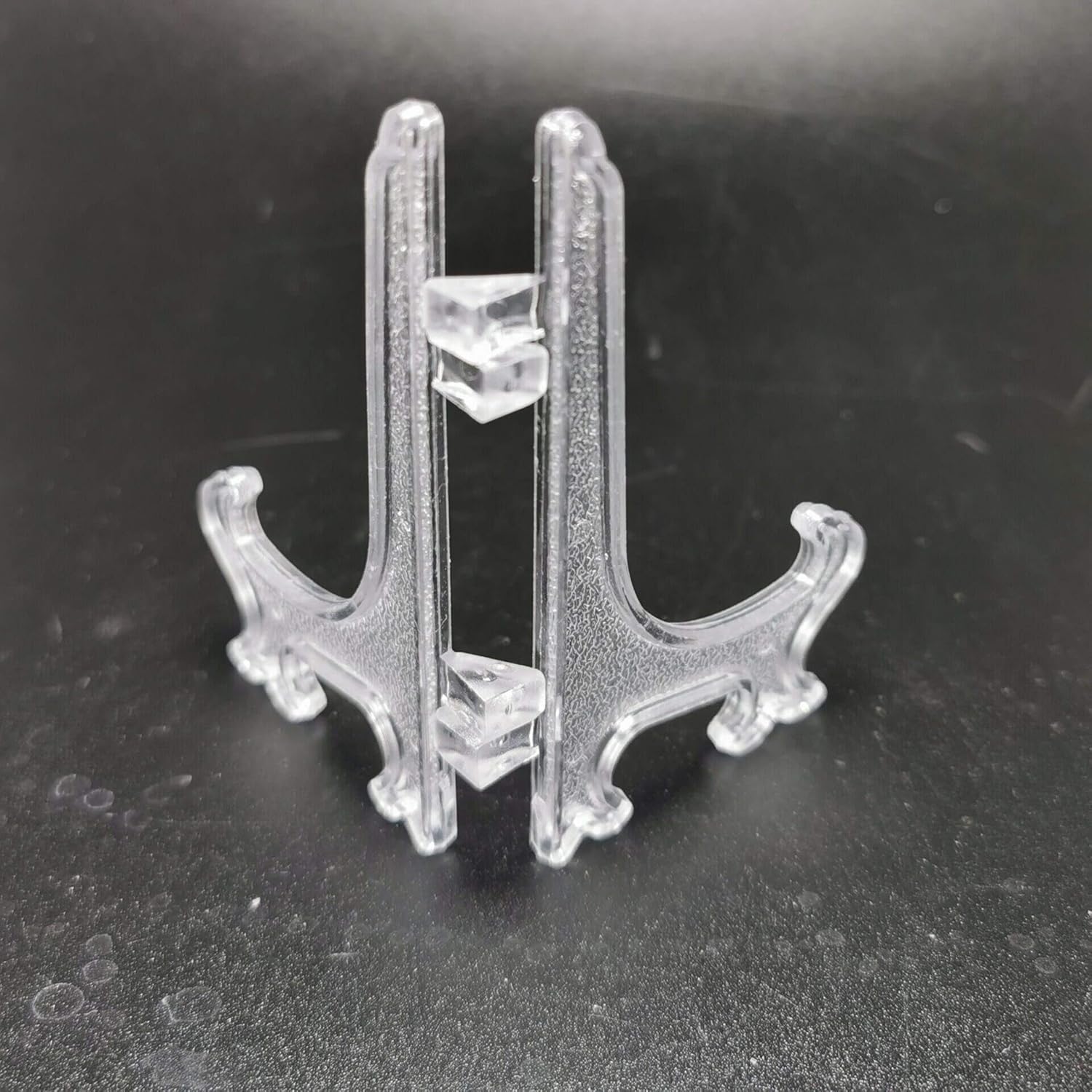 3" Clear Plastic Plate Holders Agate Slice Display Stand - (Color: 100pcs)