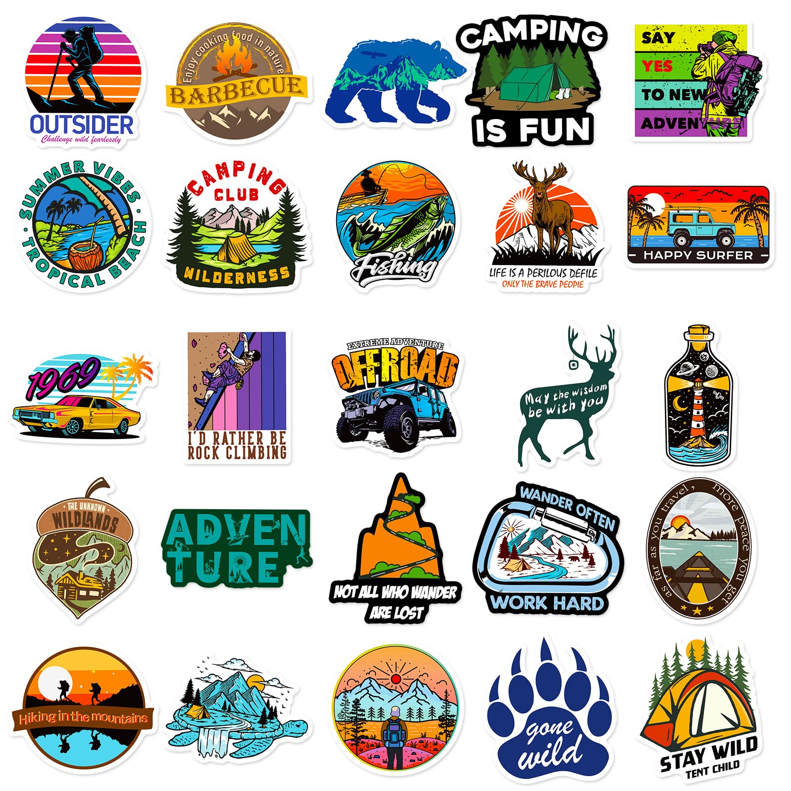 Outdoor Stickers 50Pcs - Image 4