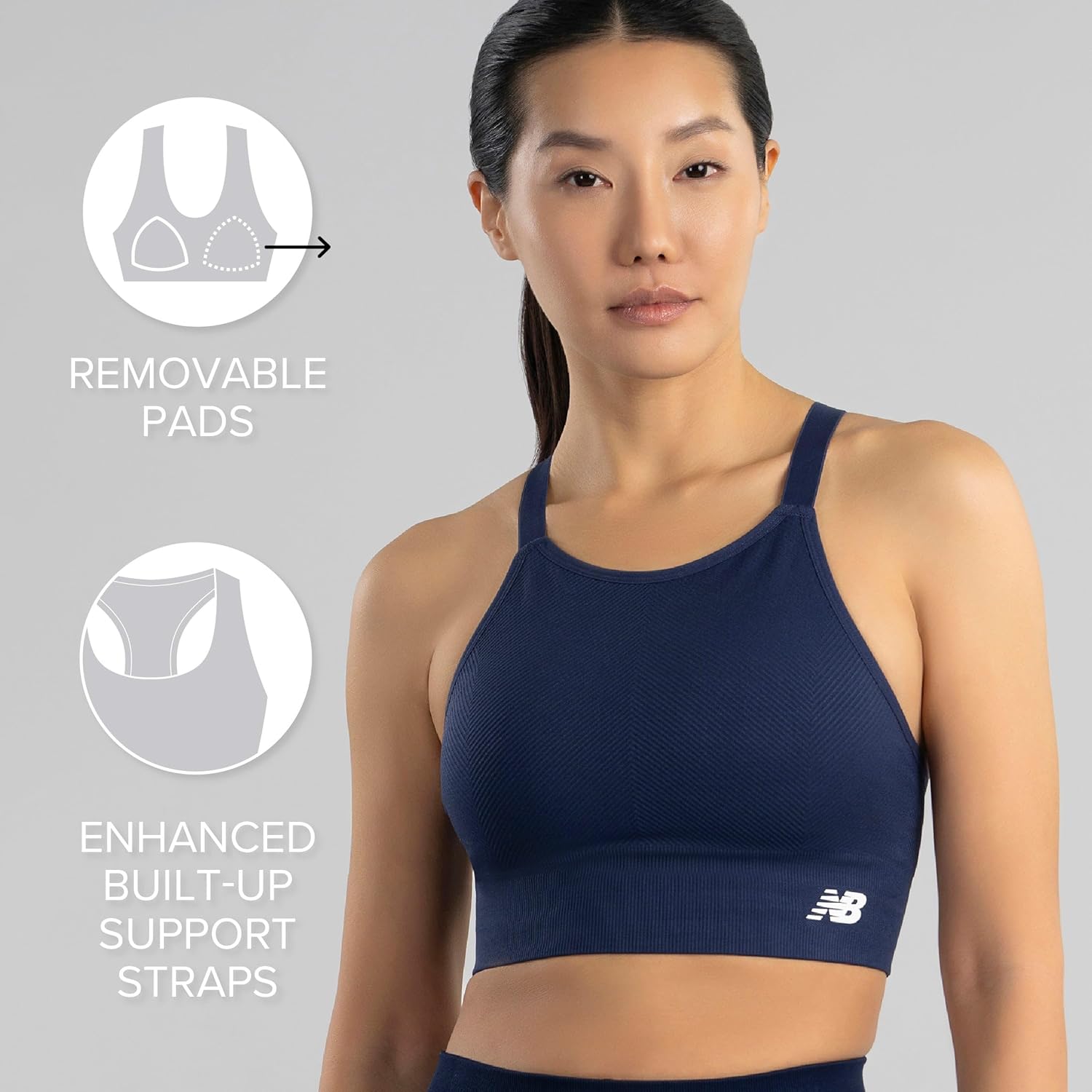 New Balance Womens New Balance Seamless Sports Bra - Image 5