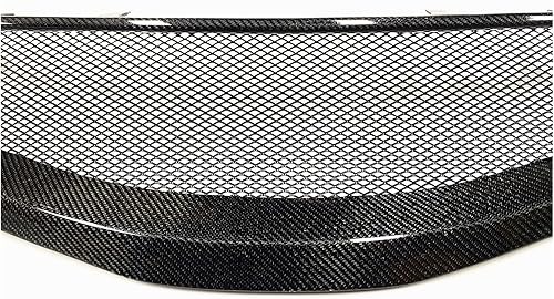 Miniatura 4 de PICCON Front Grille Front Grille Trim Compatible with Nissa-n Altima Coupe 2008 2009 2 Door Replacement Real Carbon Fiber Car Center Bumper Hood