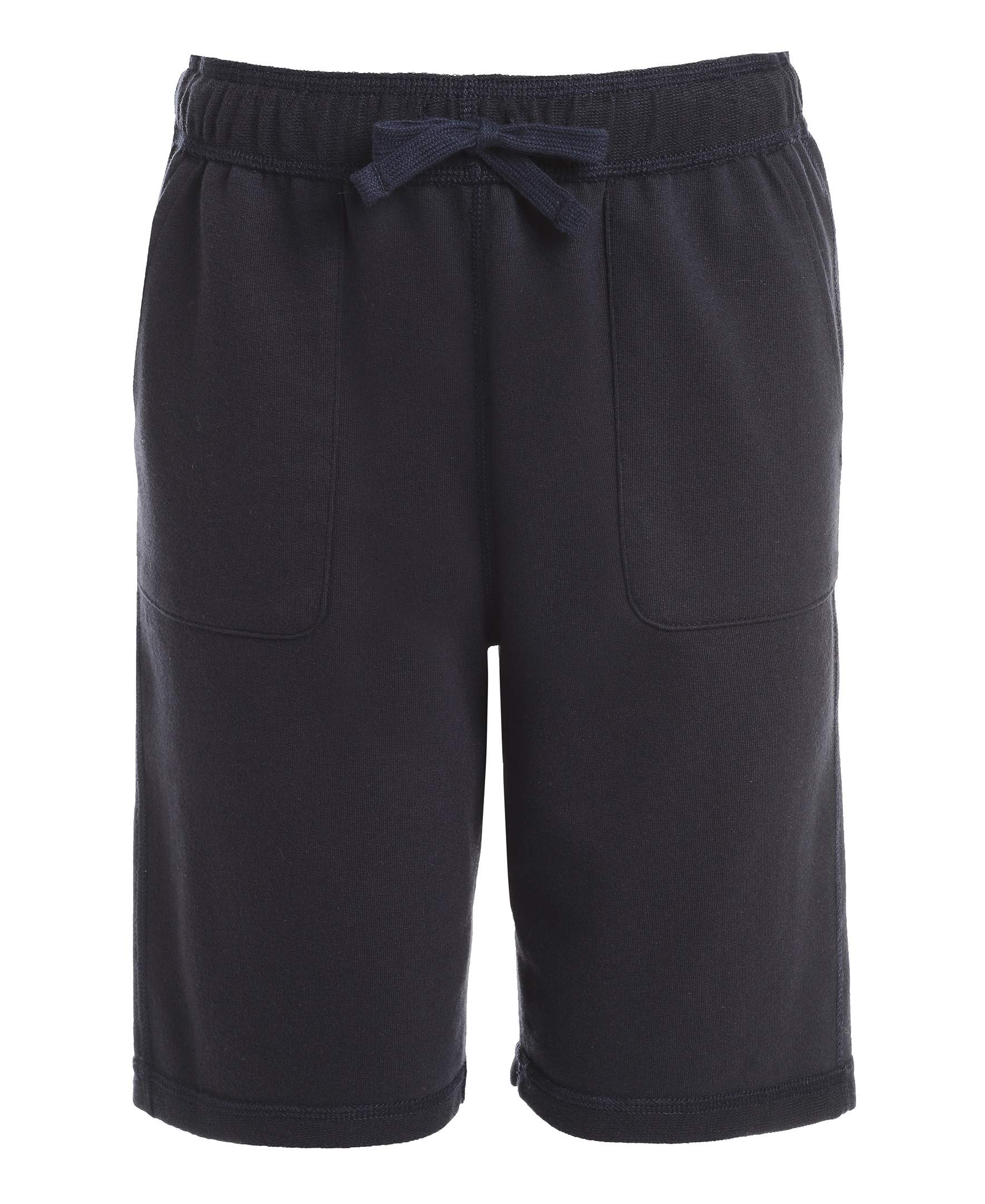 Nautica Boys Navy ' School Uniform Sensory-Friendly French Terry Short, Large