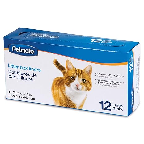 Petmate Large Litter Pan Liners, 12 Pack