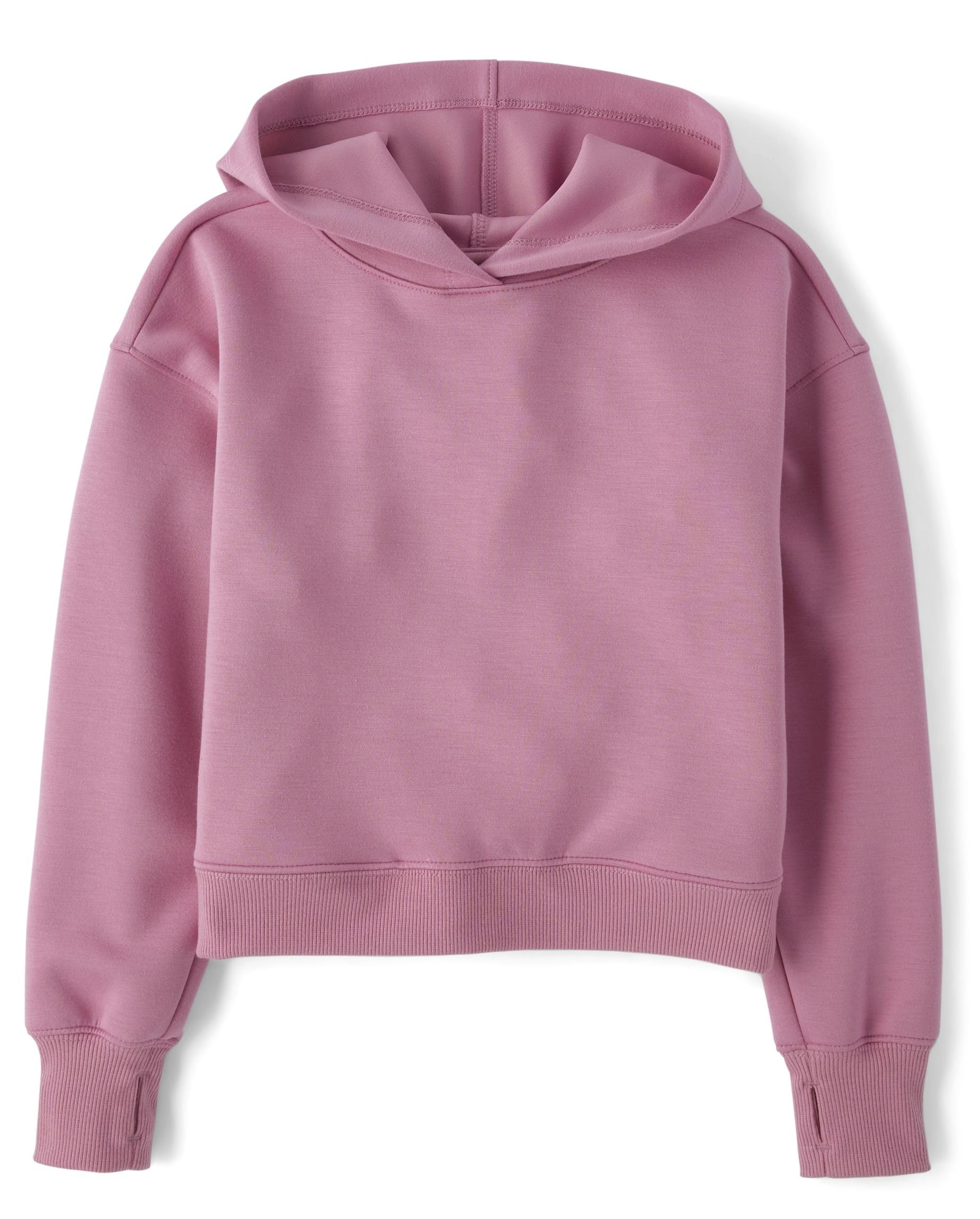 The Children's Place Girls' Active Long Sleeve Hooded Sweatshirt