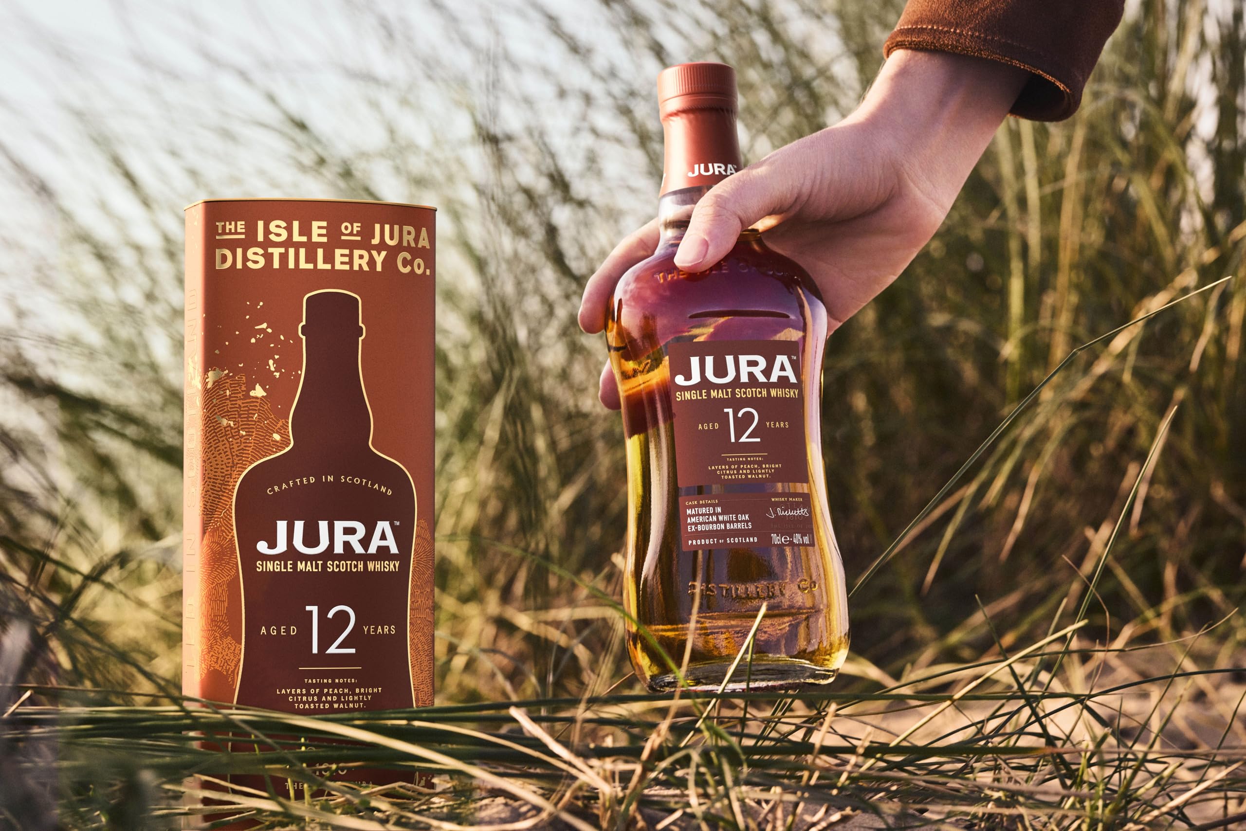 Jura 12 Jahre Single Malt Scotch Whisky mit Geschenkverpackung (1 x 0,7 l)