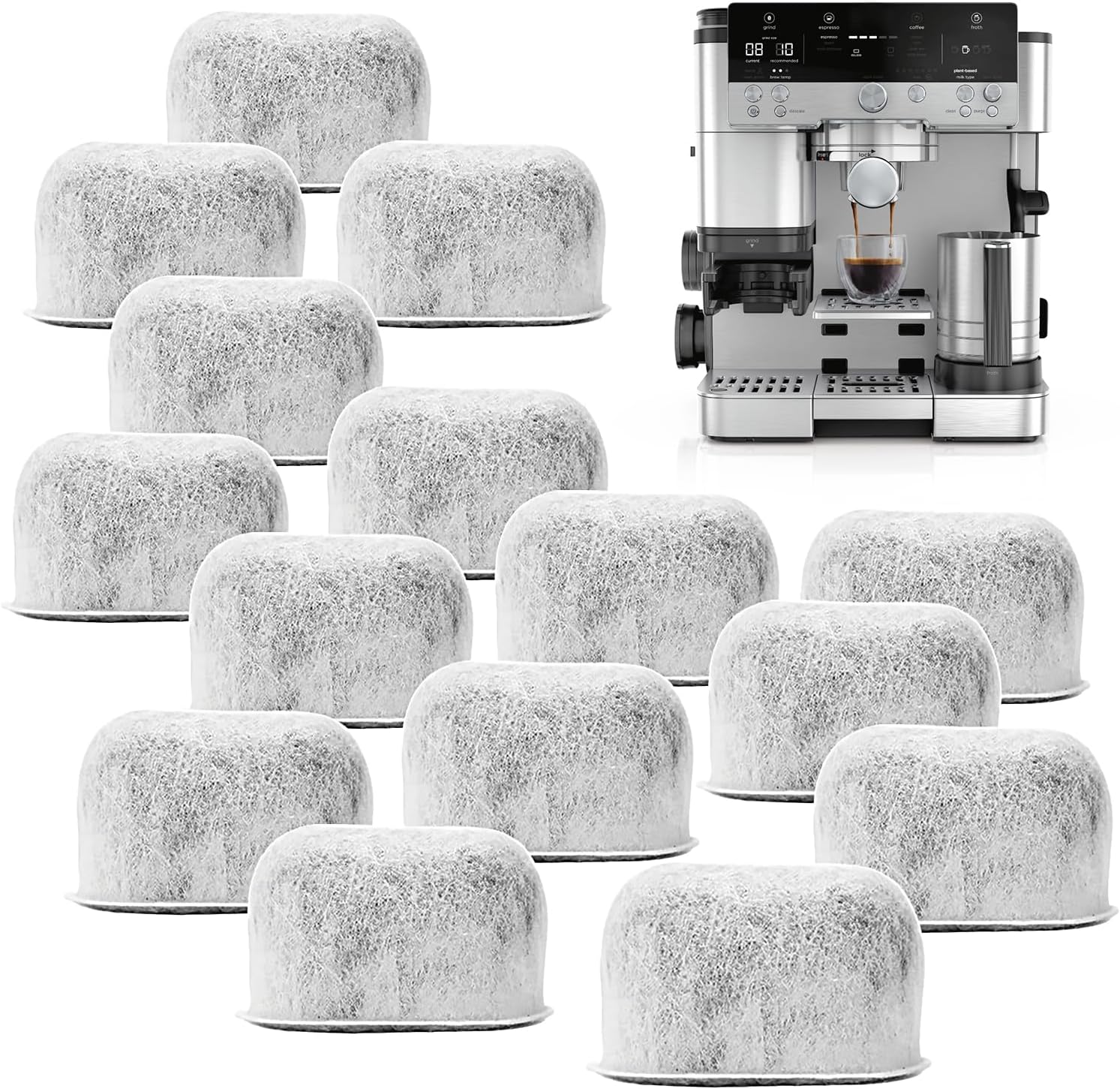 MIMORE Coffee Water Filter – 15 Pack Coffee Maker Water Filter Compatible with Ninja Luxe Cafe Accessories ES601 Coffee Filter Replacement