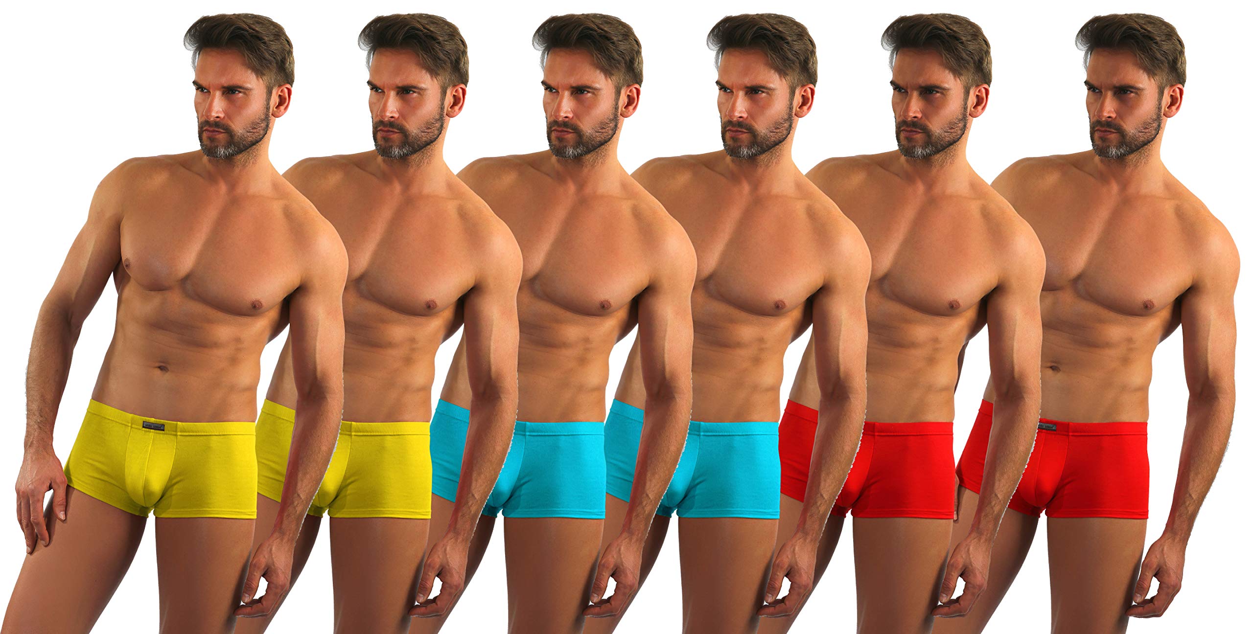 Sesto Senso Boxer Męskie Pack 1 6 12 Włókno bambusowe Mini Boxershots Dopasowane majtki Bielizna