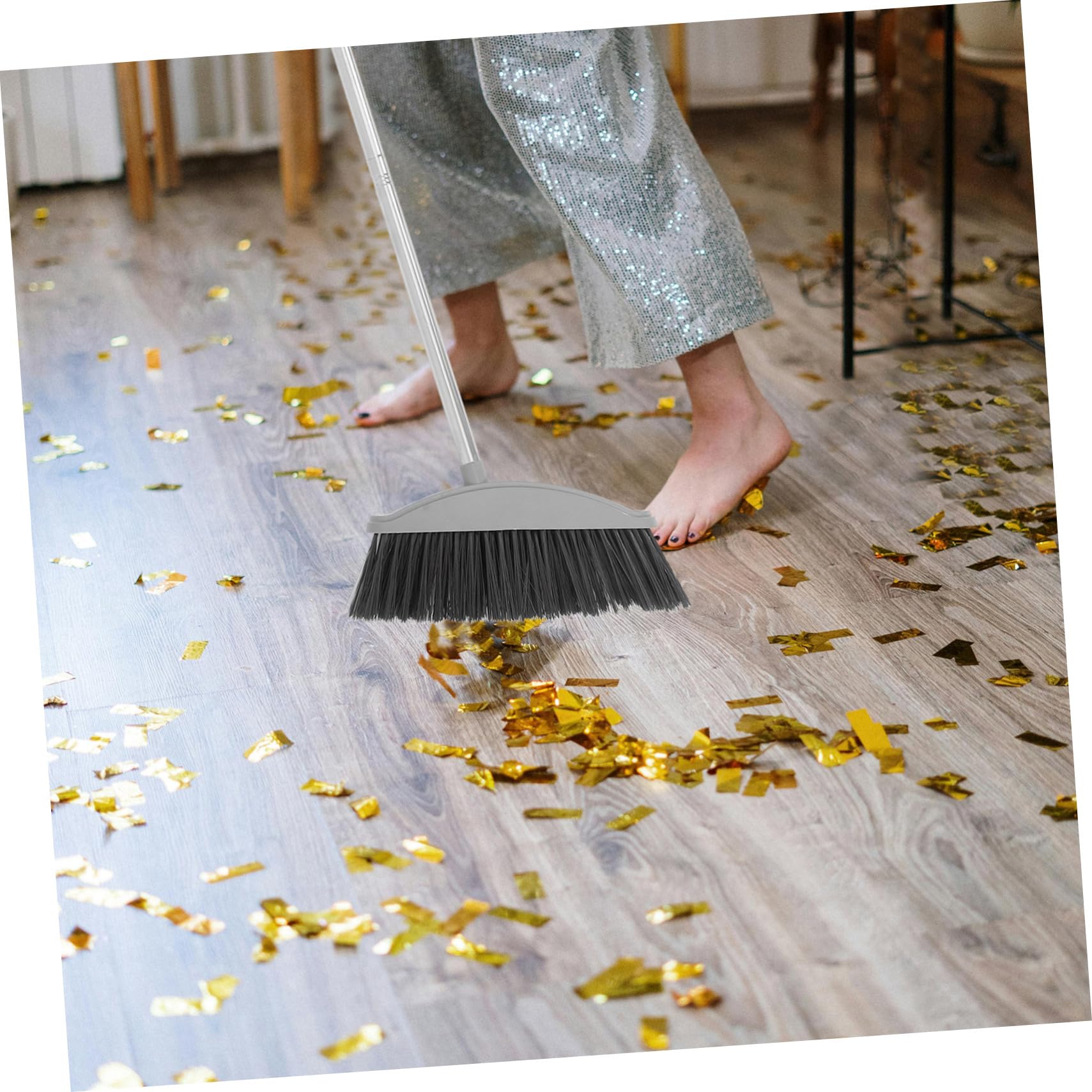 HAPINARY Versatile Hand Broom for Home Cleaning Long Handle Floor Broom for Pet Hair Removal