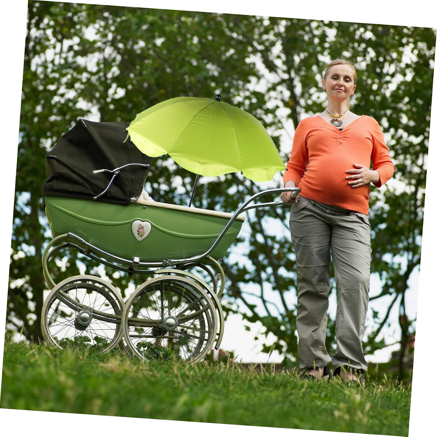 Kisangel Baby Stroller Parasol Clamp Sun Shade Umbrella UPF 50 Uv Protection Rainproof for Stroller Beach Patio Wheelchair Scooter Kayak