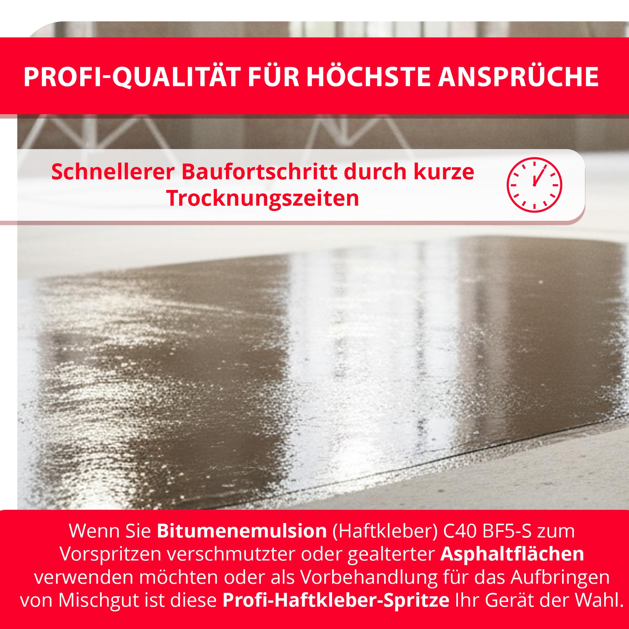 BORNIT Profi Haftkleber Spritze, Sprühen von Bitumenemulsion[ca.90m²/Fllg.] | 5m Spiralschlauch Sprühflasche groß Drucksprüher spritzen Pumpsprühflasche Tiefbau Pumpsprüher