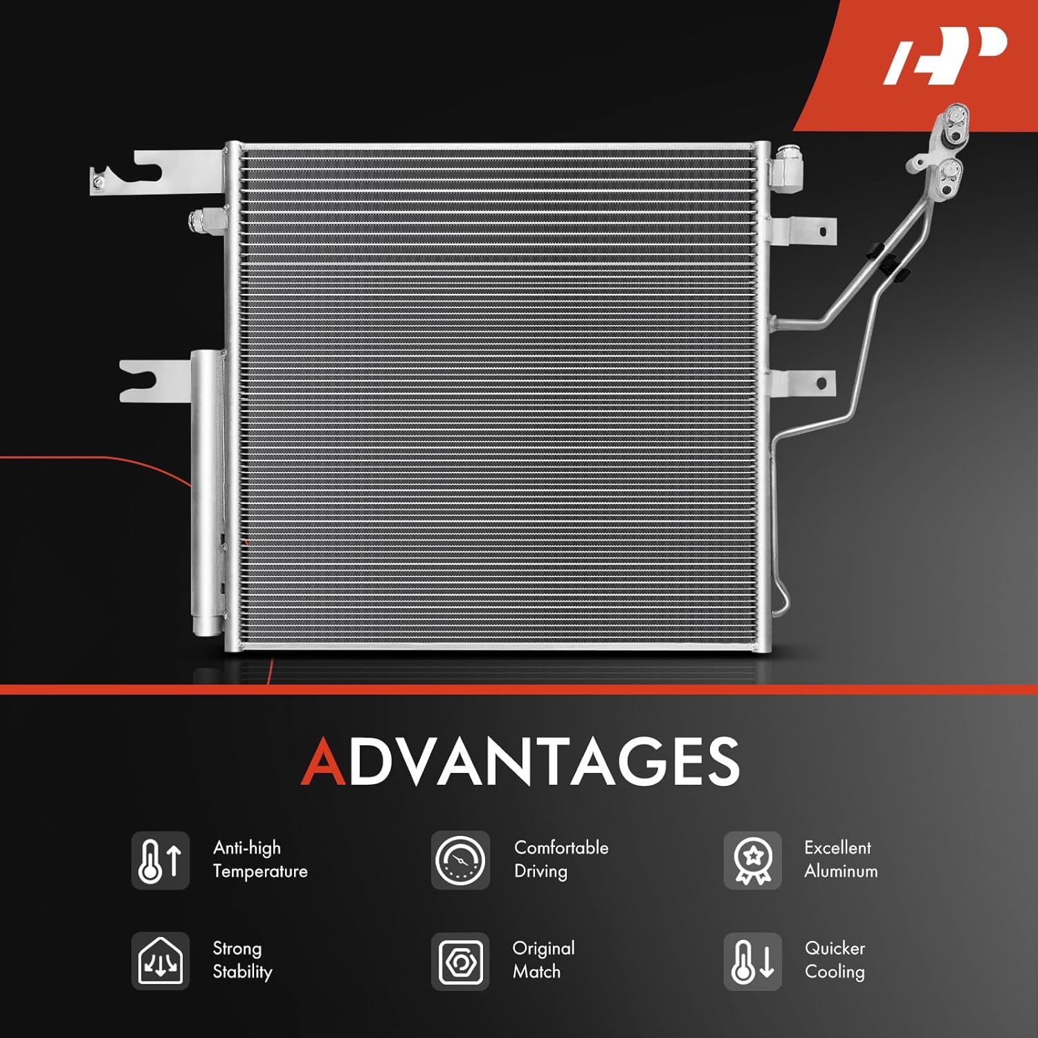 A-Premium Air Conditioning A/C Condenser Compatible with Dodge Ram 2500 Ram 3500 2010 & Ram 2500 2011-2014, 3500 2011-2015, 4500 5500 2011, 6.7L