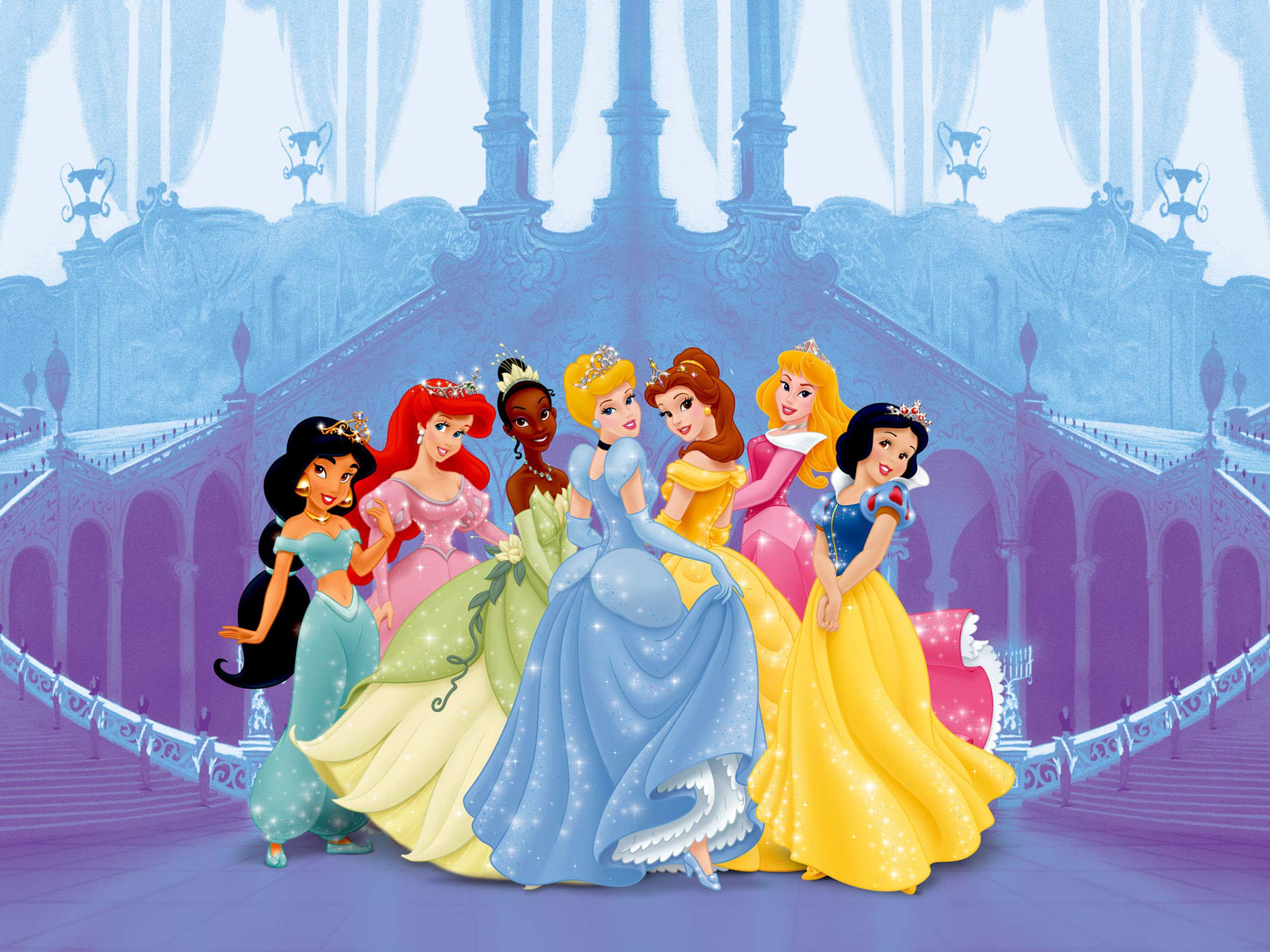 Girls bedroom Wall Mural wallpaper 141x100 inch Disney Characters Princesses