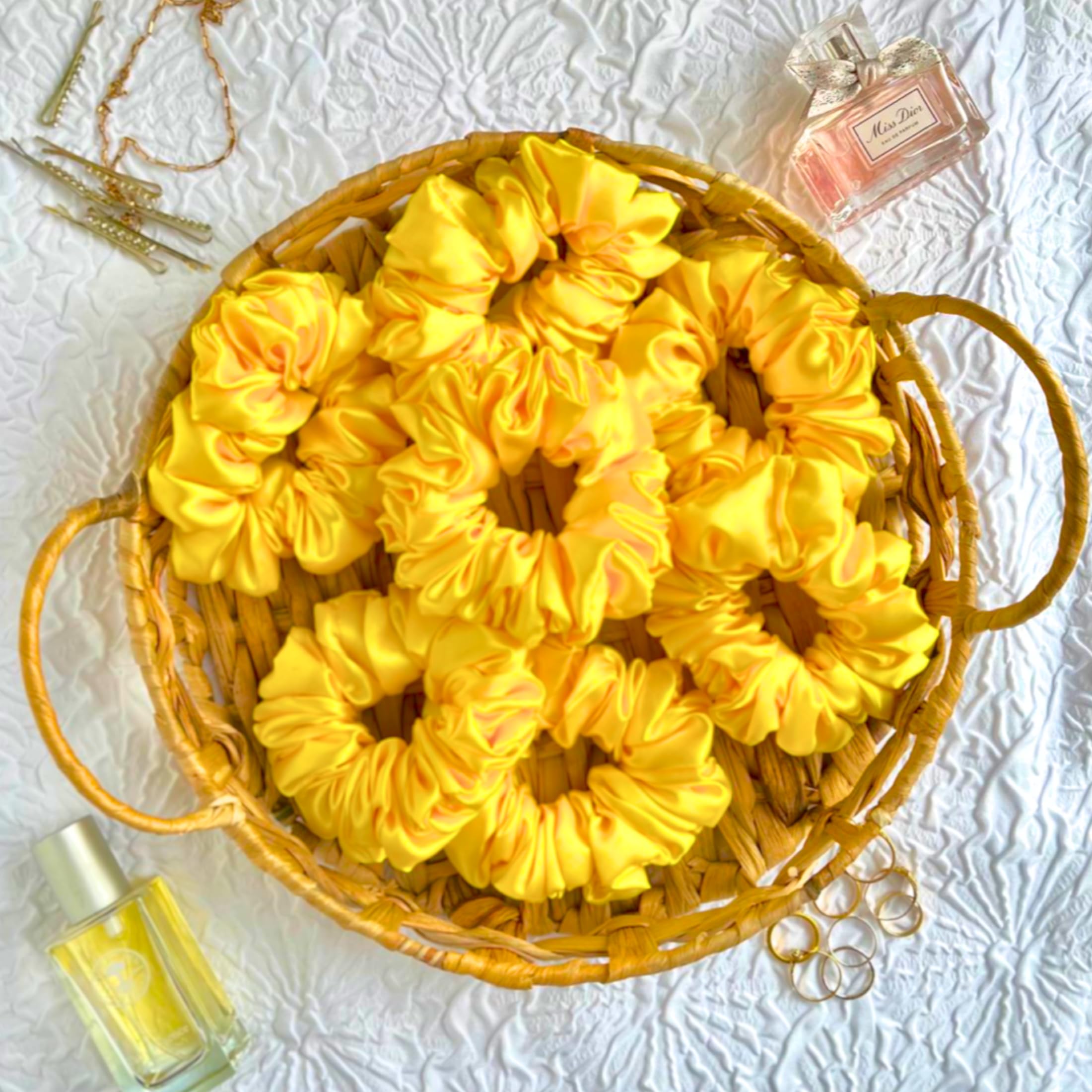 satin silk scrunchies for Women/Girls | HairBand accessories | ponytail holder | scruchies combo Rubber Band fall colours, silk satin Scrunchies, gift for girls & women (Yellow) (Pack of 5) (B0D1KYHK8J) Amazon Price History, Amazon Price Tracker
