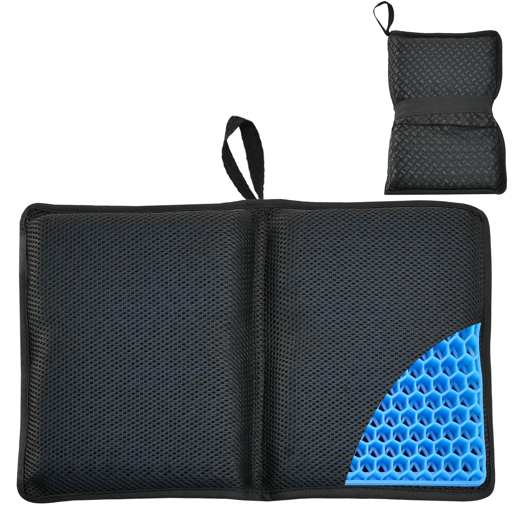 SABADO Portable Small Stadium Seats Cushions,Bleacher Gel Seat Pad,Foldable Travel Seat Cushion for Sport Game Open-air Concert Camping Hiking Hard Surfaces Reduce Discomfort