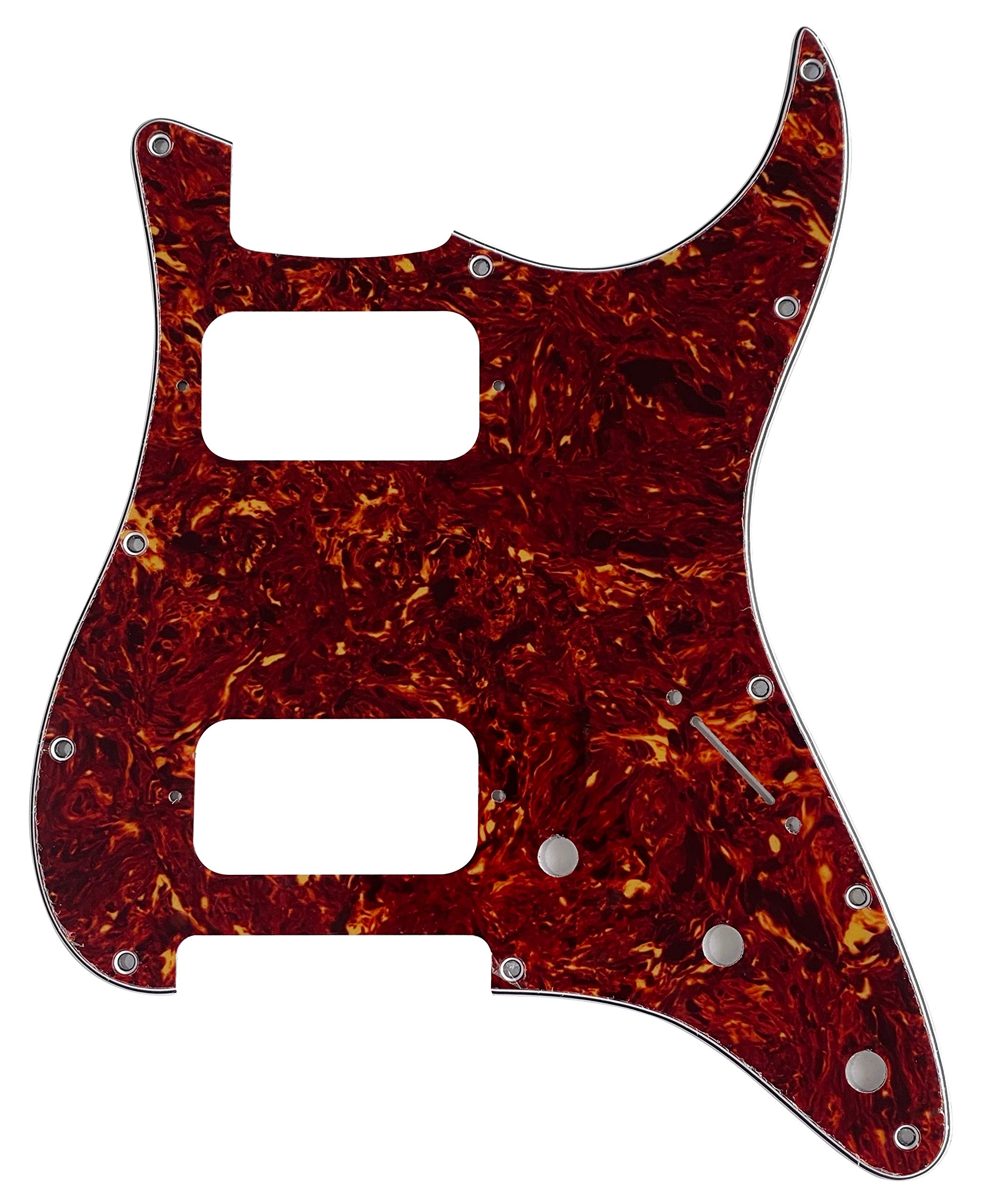 Custom Guitar Pickguard For Fender Double Fat HH Strat Humbucker Scratch Plate (4 Ply Red Tortoise)