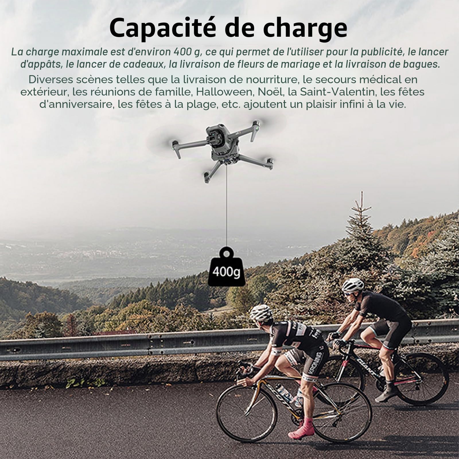 Air3 Système de largage d'air pour mariage/pêche/sauvetage, accessoire de lanceur d'antenne pour drone DJI Air 3, dispositif de largage de livraison de transport