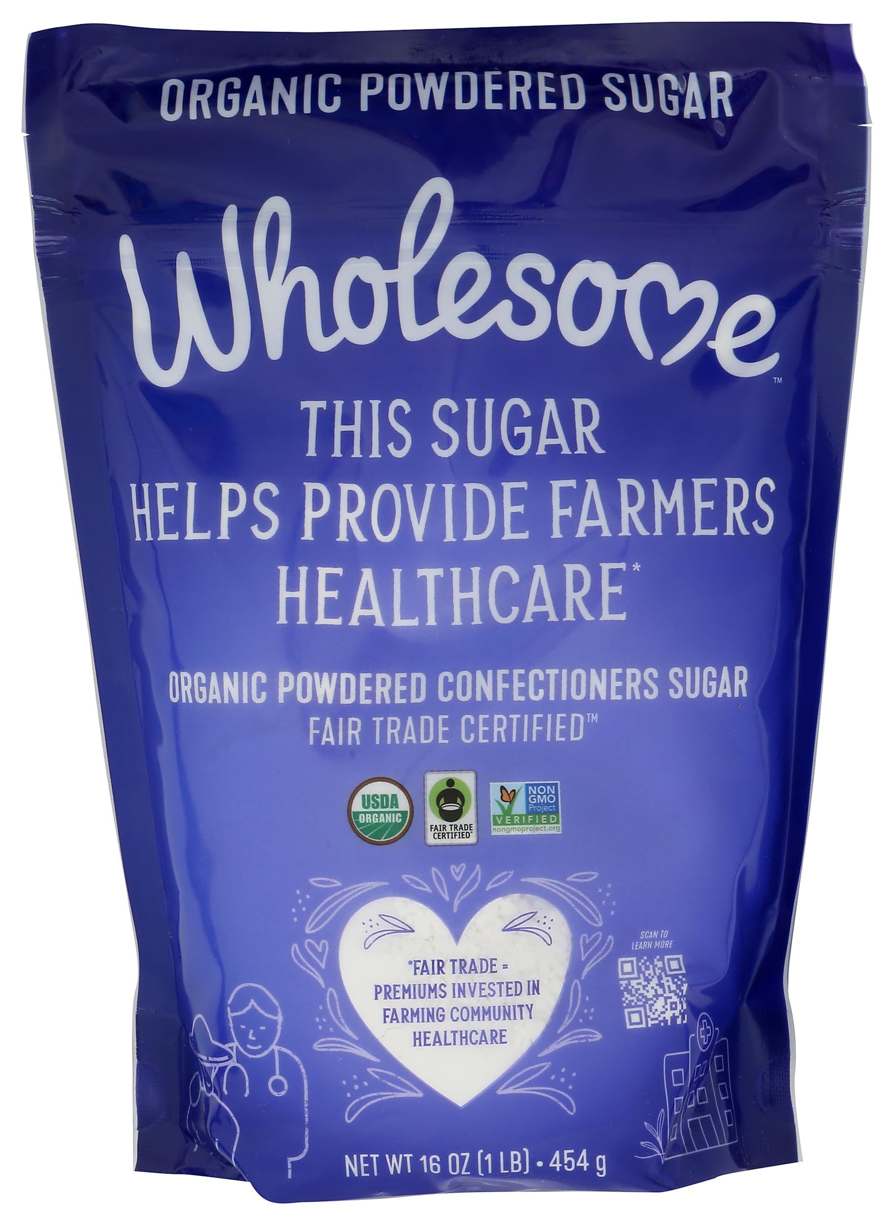 Wholesome Sweeteners, Powdered Sugar, Fair Trade Organic, 1 lb