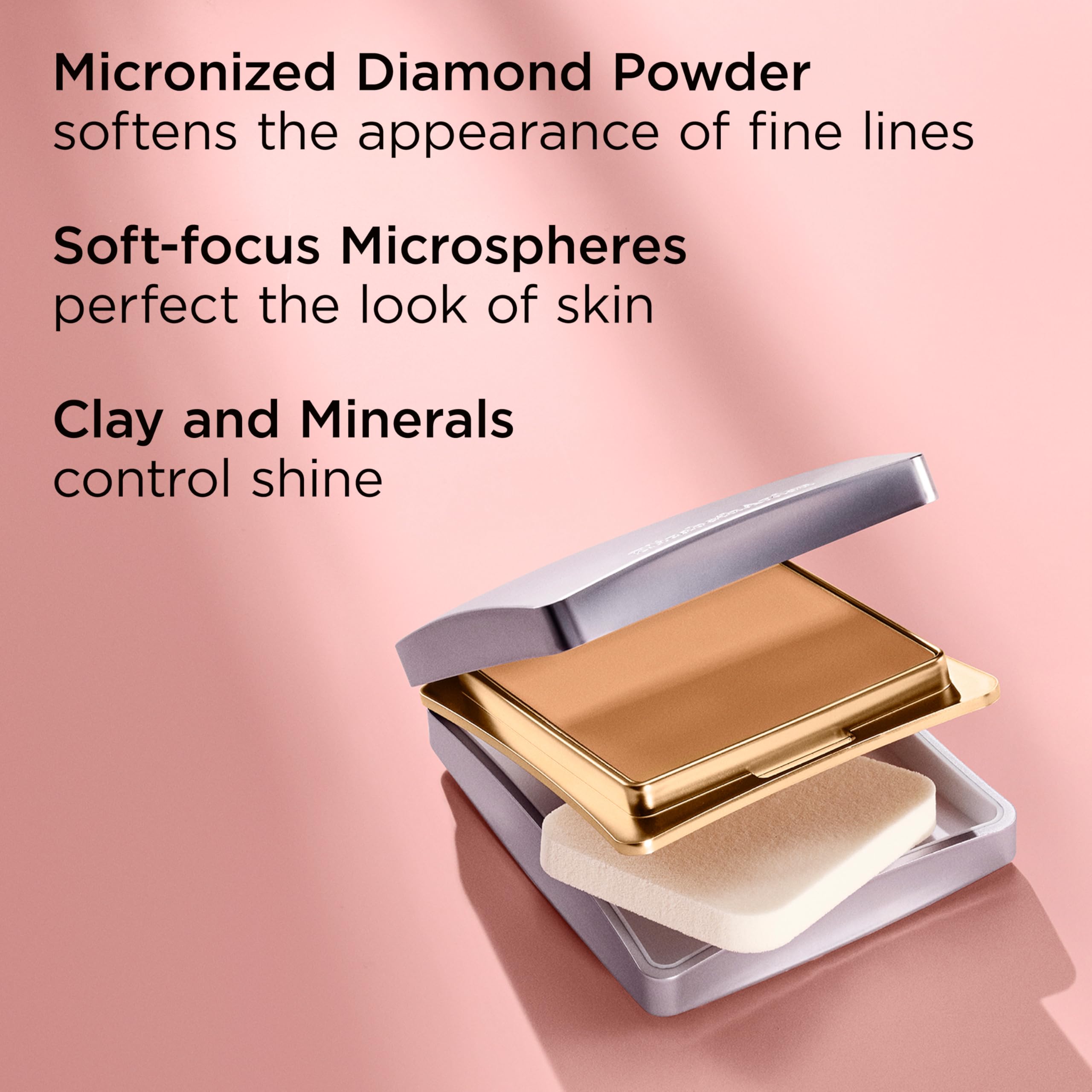 Elizabeth Arden Flawless Finish Fond de Teint Crème Compact 23 g | Couvrance modulable, fini lumineux enrichie en poudre de diamant pour un teint lissé et des imperfections floutées.