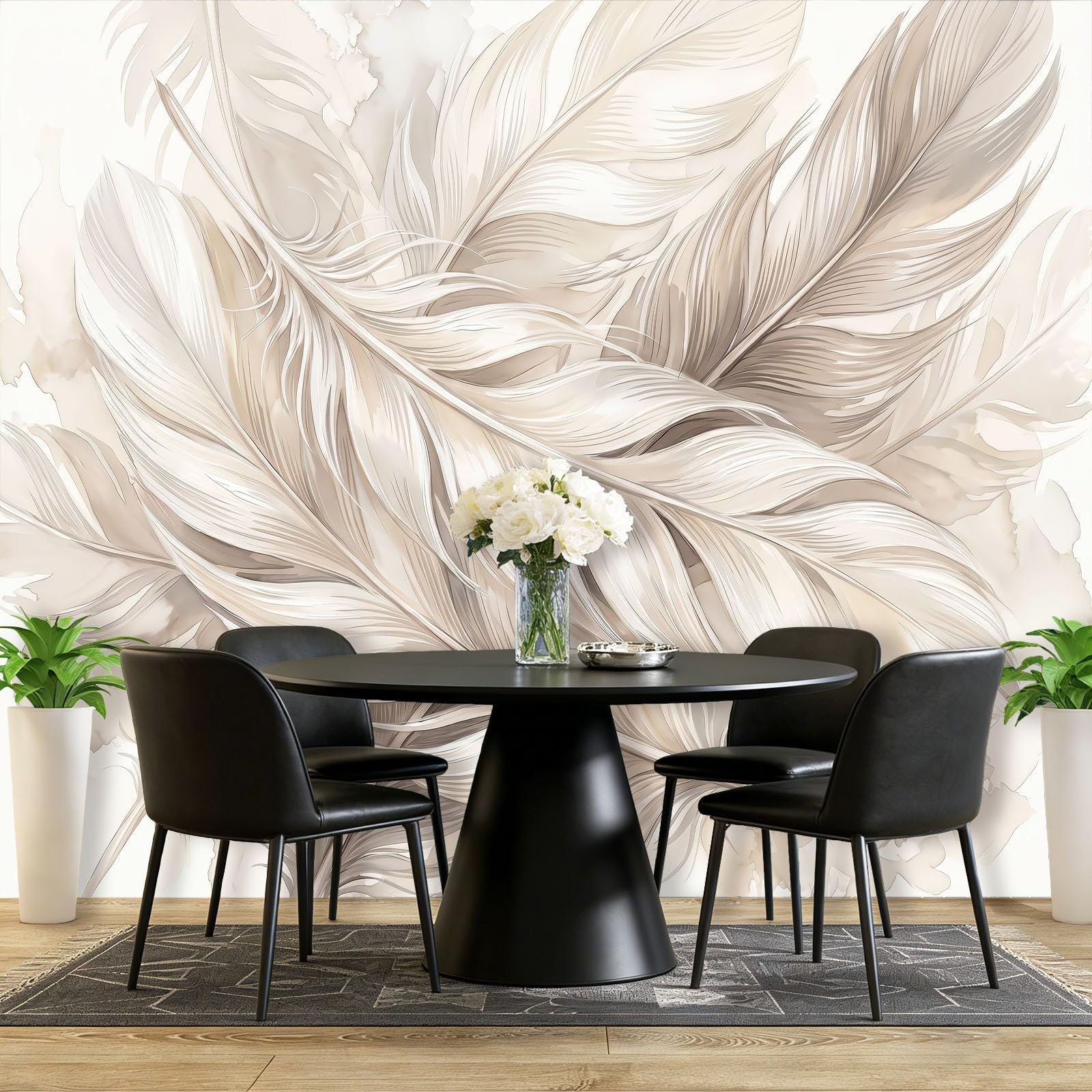 Fototapeta z włókniny 350 x 256 cm – fototapety do salonu, sypialni, biura, pokoju dziecięcego, jadalni – nowoczesna, minimalistyczna tapeta na flizelinie tapeta ścienna, efekt 3D, ręcznie malowane