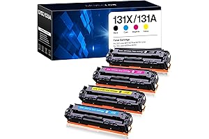 131X 131A Compatible Toner Cartridge 4-Pack: For HP LaserJet Pro 200 Color...