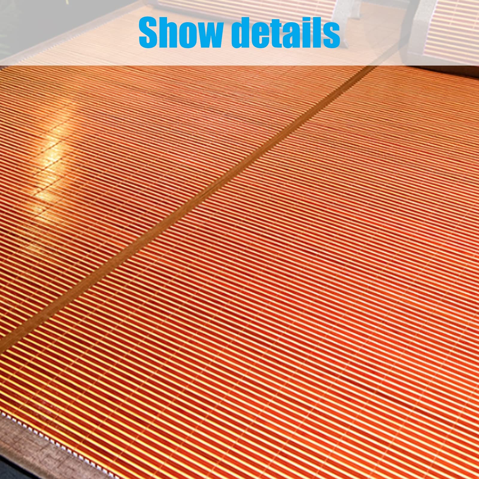 Générique MatelasTapis de Couchage en Bambou Tapis de Refroidissement pour la Transpiration Tapis de Couchage Frais d'été en rotin de Bambou Matelas de climatisation Pliable