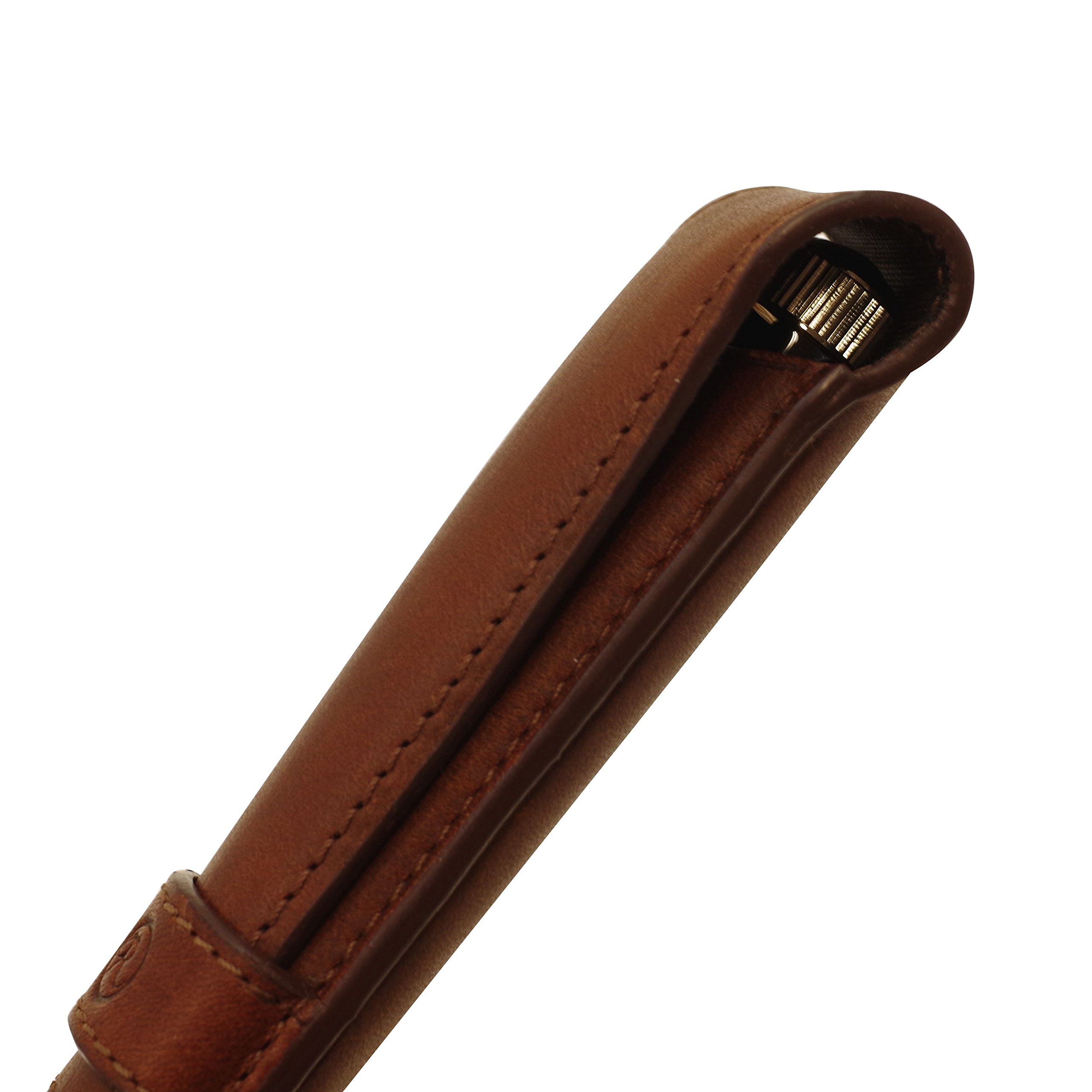 Amazon | ロメオ スムースレザーペンケース 1本用【茶】本革製 NO.3