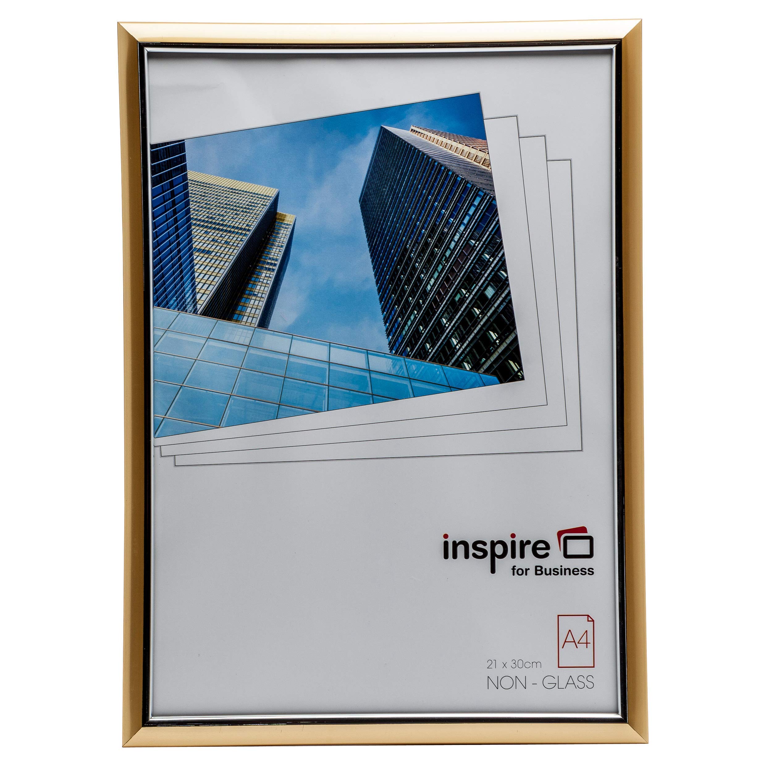 Hampton Frames EASYLOADER Poster Certificate Photo Frame Acrylic Gold A4 (21x30cm) EAS2130GLD
