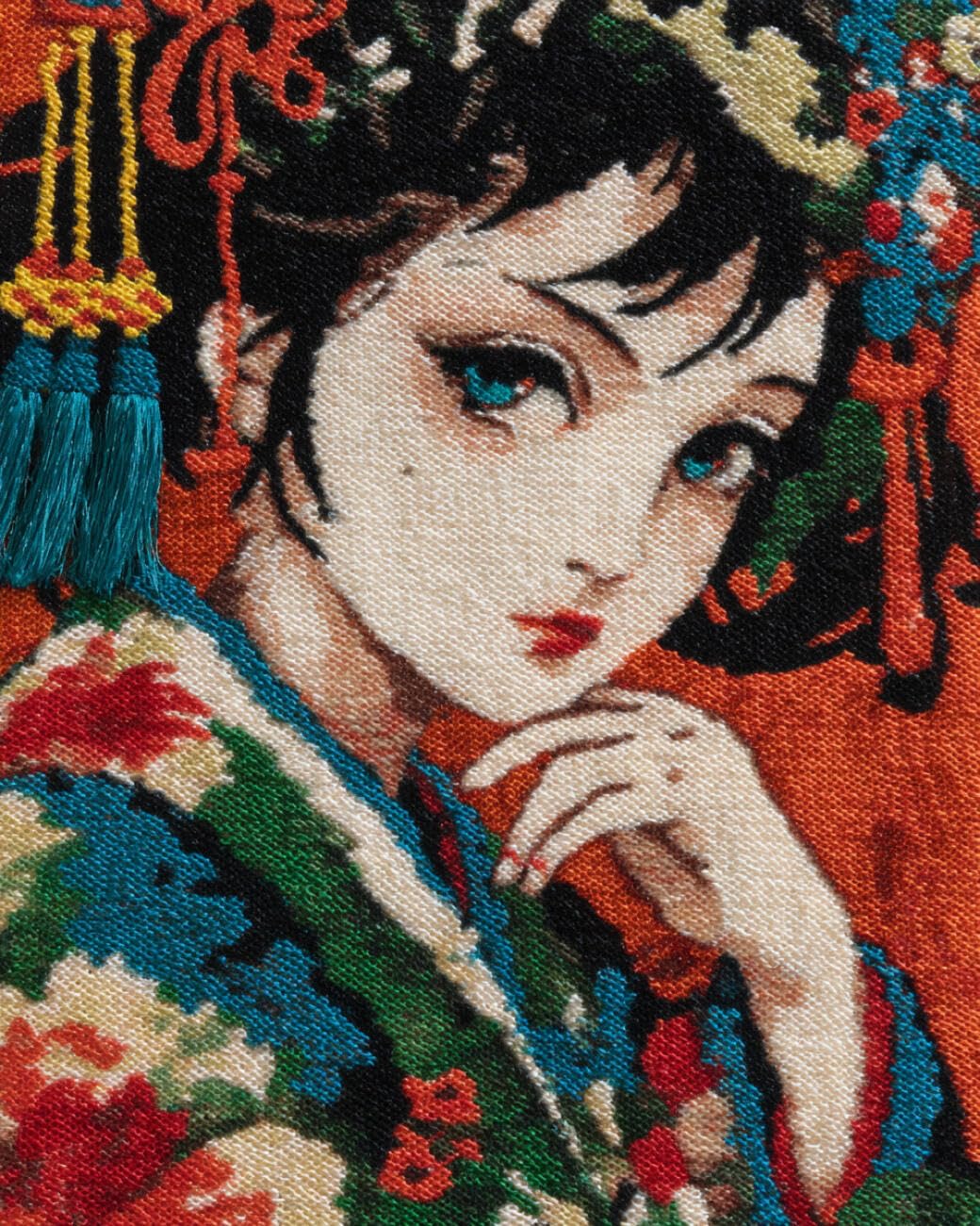 Henypt DIY Latch Hook Rug Kit Anime Girl 80x160cm