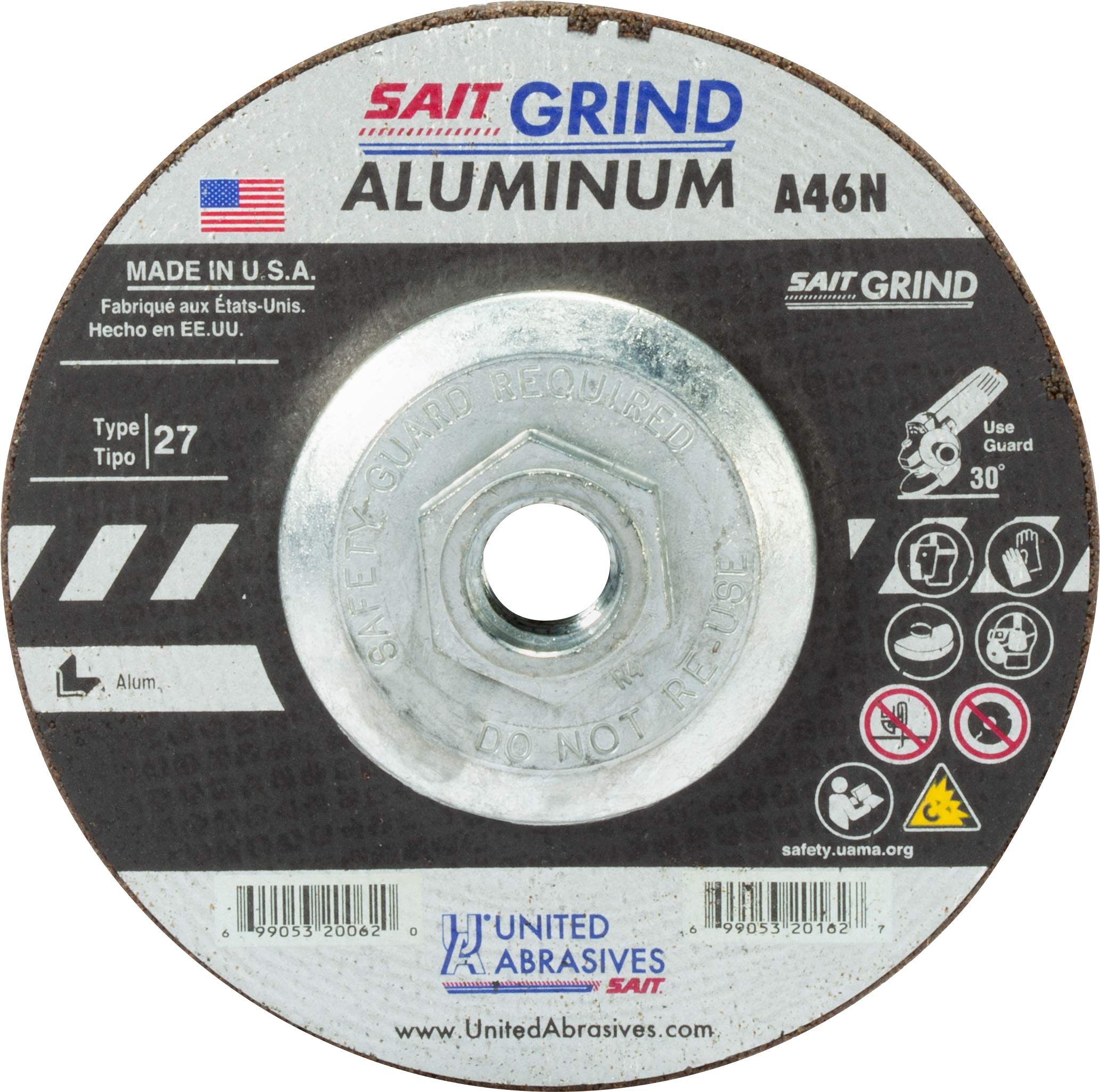 Amazon.com: United Abrasives-SAIT 20088 A46N Aluminum Grinding