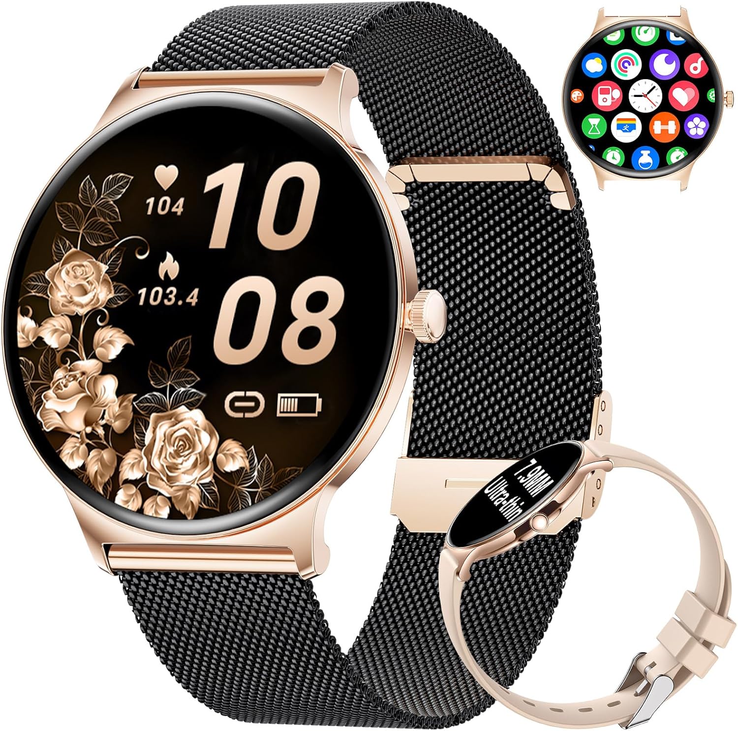 LIGE Smart Watches for Women with Bluetooth Call, 1.43″ AMOLED Ultra-Clear Screen with Heart Rate/Sl… LIGE Smart Watches for Women with Bluetooth Call, 1.43″ AMOLED Ultra-Clear Screen with Heart Rate/Sl…