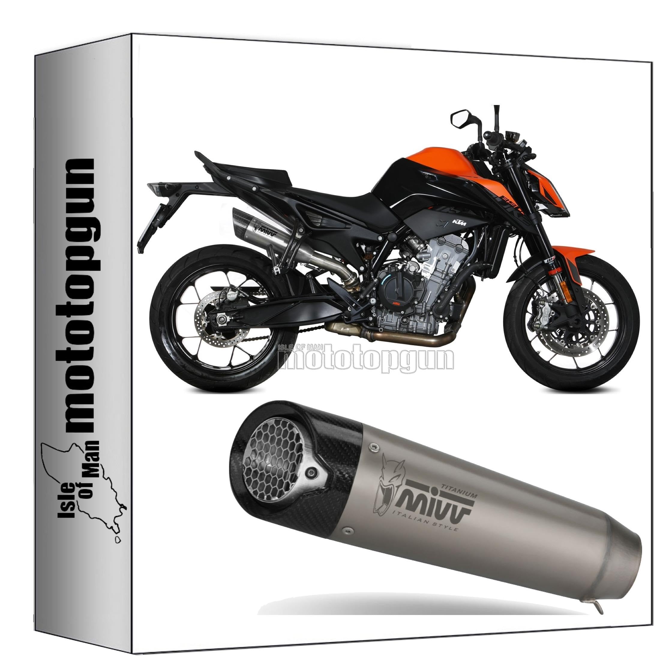 mivv scarico omologato cat-oem x-m5 titanio compatibile con ktm 890 duke 2020 2021 2022 2023 2024 mototopgun