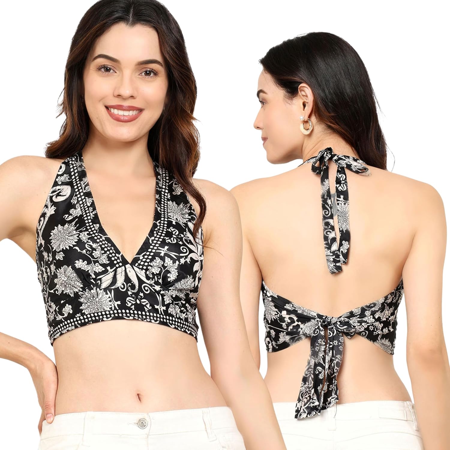 KE Kanha Exports Tops for Women Western | Jeans Tops for Women | Sleeveless Crop top | Summer | Beach wear | Stylish Trendy Tunics Halter Neck top | Fashion Any Occasion KE Kanha Exports Tops for Women Western | Jeans Tops for Women | Sleeveless Crop top | Summer | Beach wear | Stylish Trendy Tunics Halter Neck top | Fashion Any Occasion