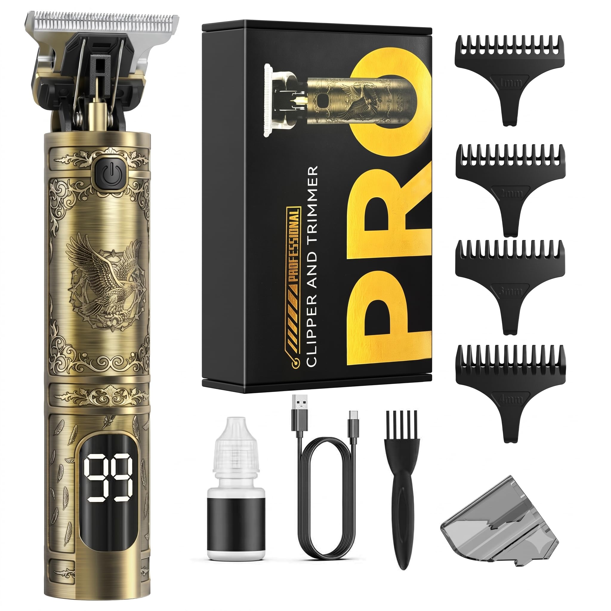 Solati Beard Trimmer for Men, Metal Vintage Hair Clippers, Next-Gen Upgrade
