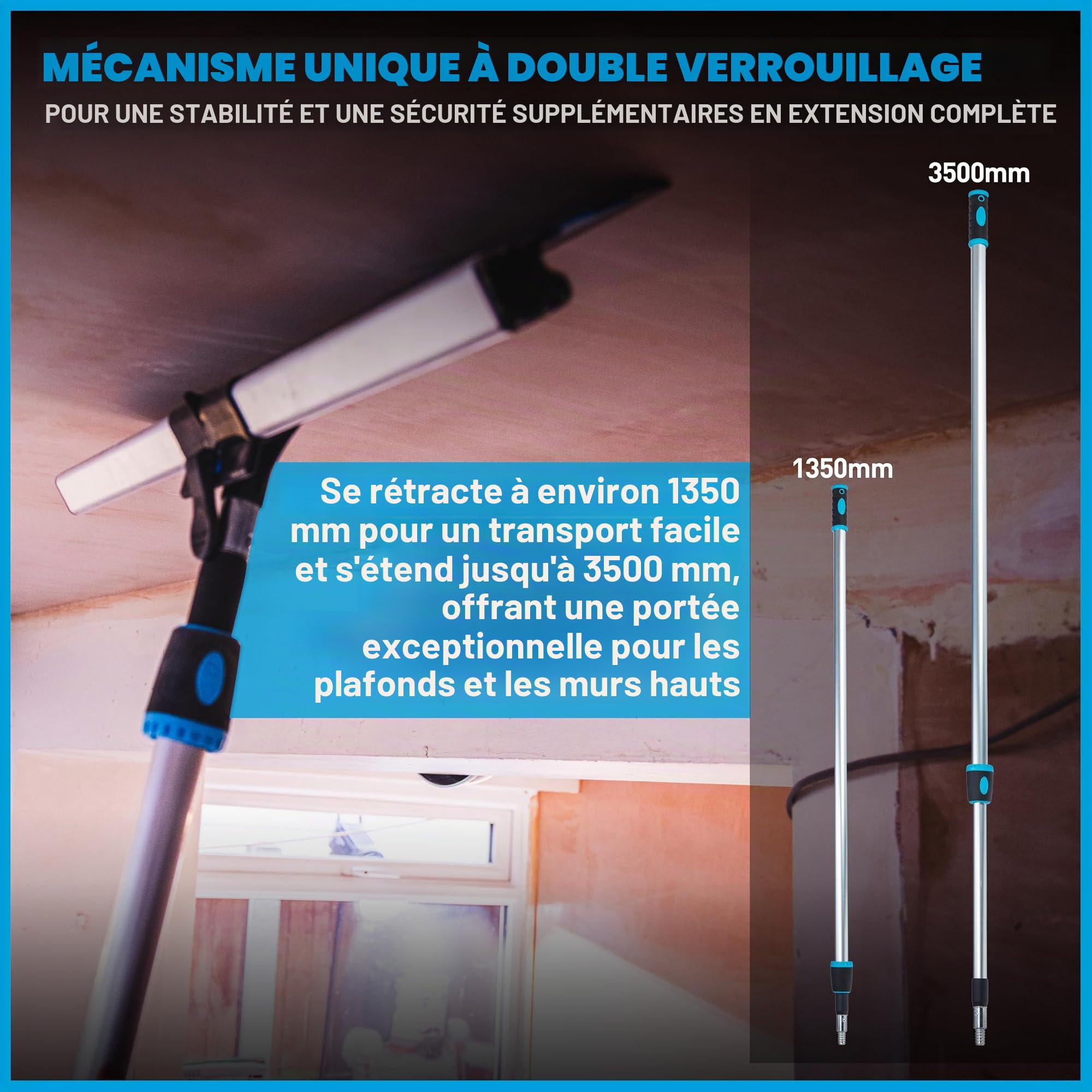 Perche télescopique universelle OX Pro 1350-3500 mm