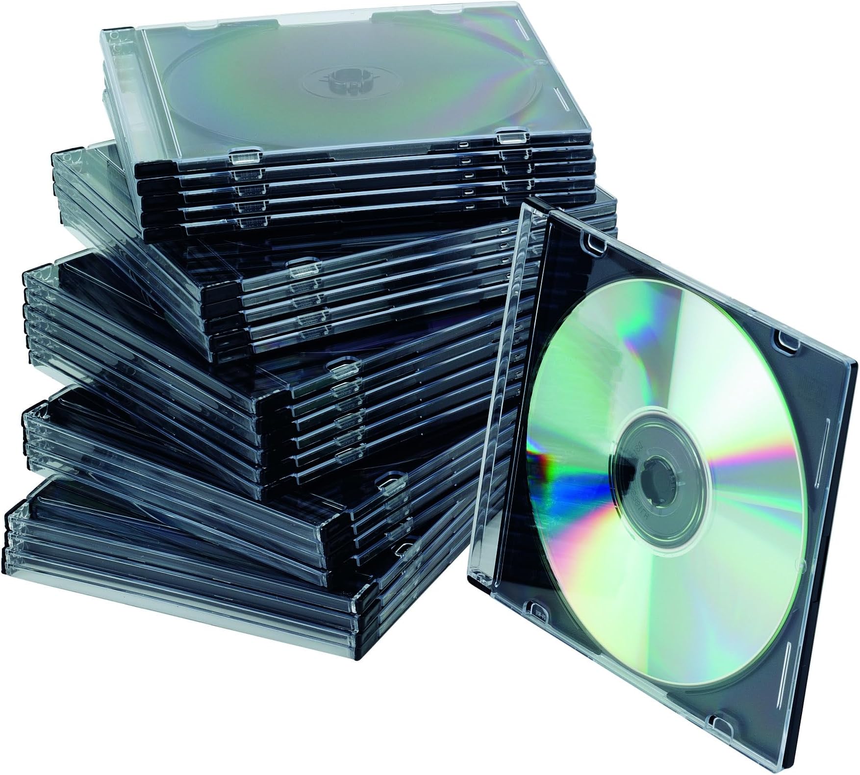 CD/DVD Case Q-CONNECT Slim 25pcs Clear/Computer Accessories/Type-Slim/Material-Polystyrene/Colour-Transparent