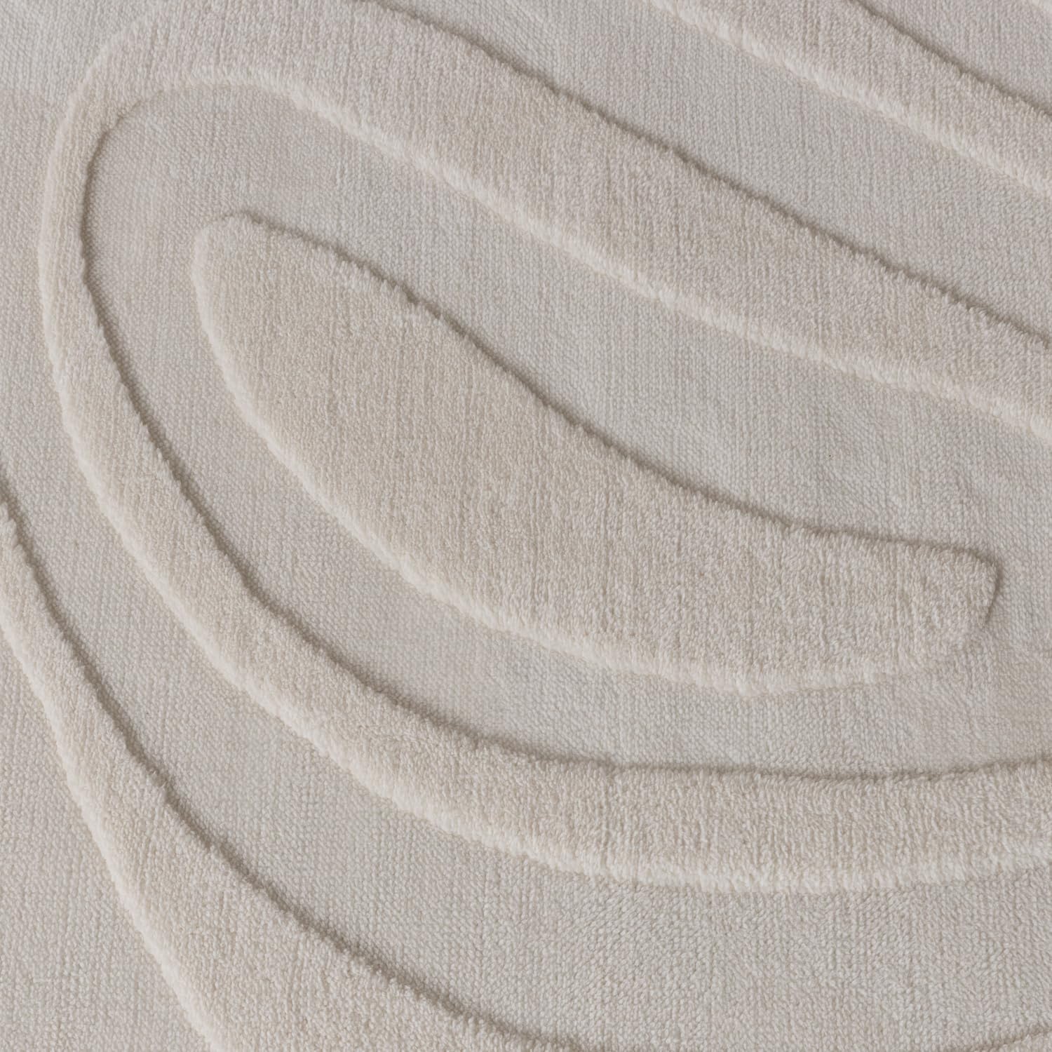 FRAAI | Home & Living Tapis de Salon scandinave - Charm Shapes Blanc - Poil Court - Rectangulaire - 140x200 cm
